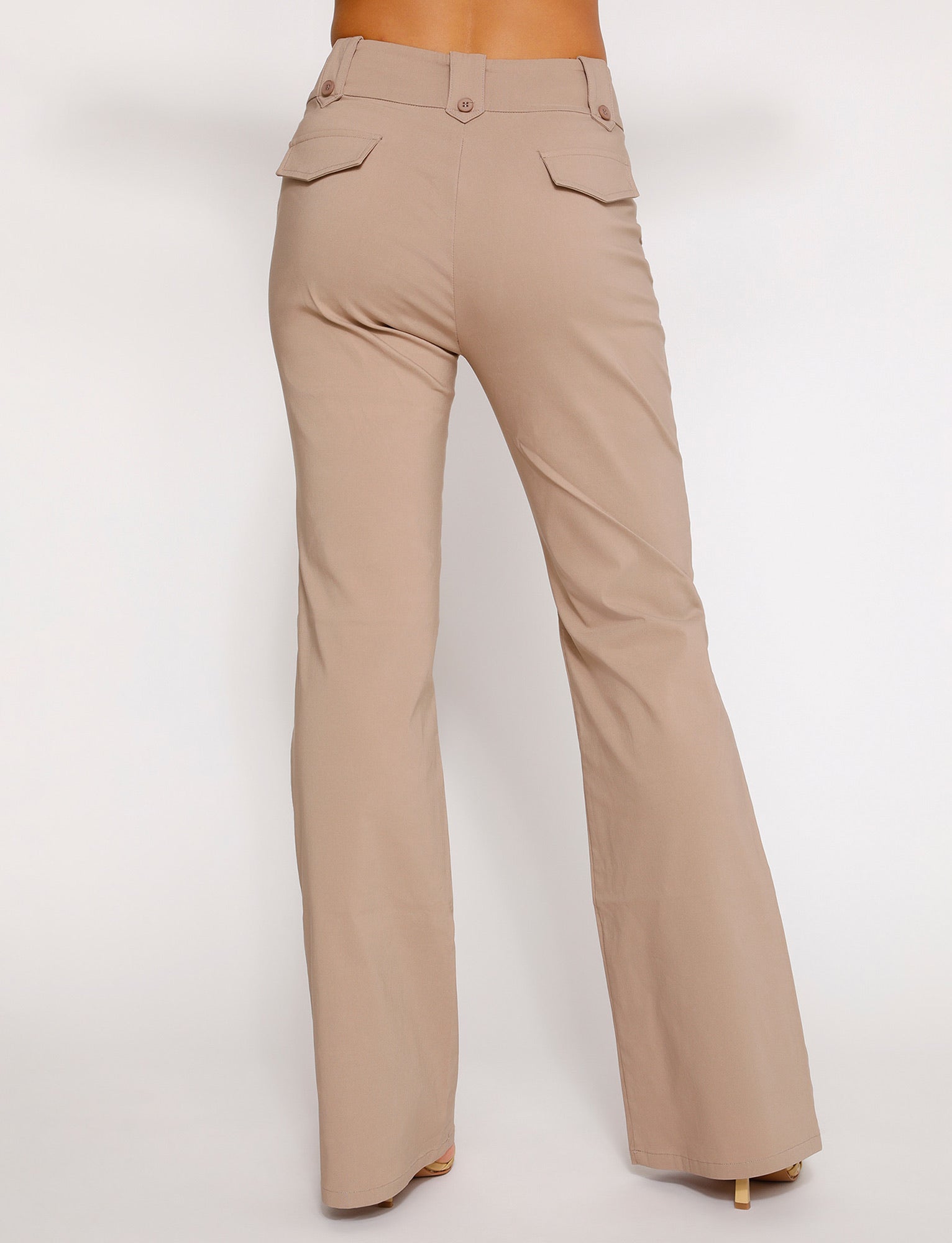 KITTIE HIGH RISE PANT - BEIGE : TAN - Image 6