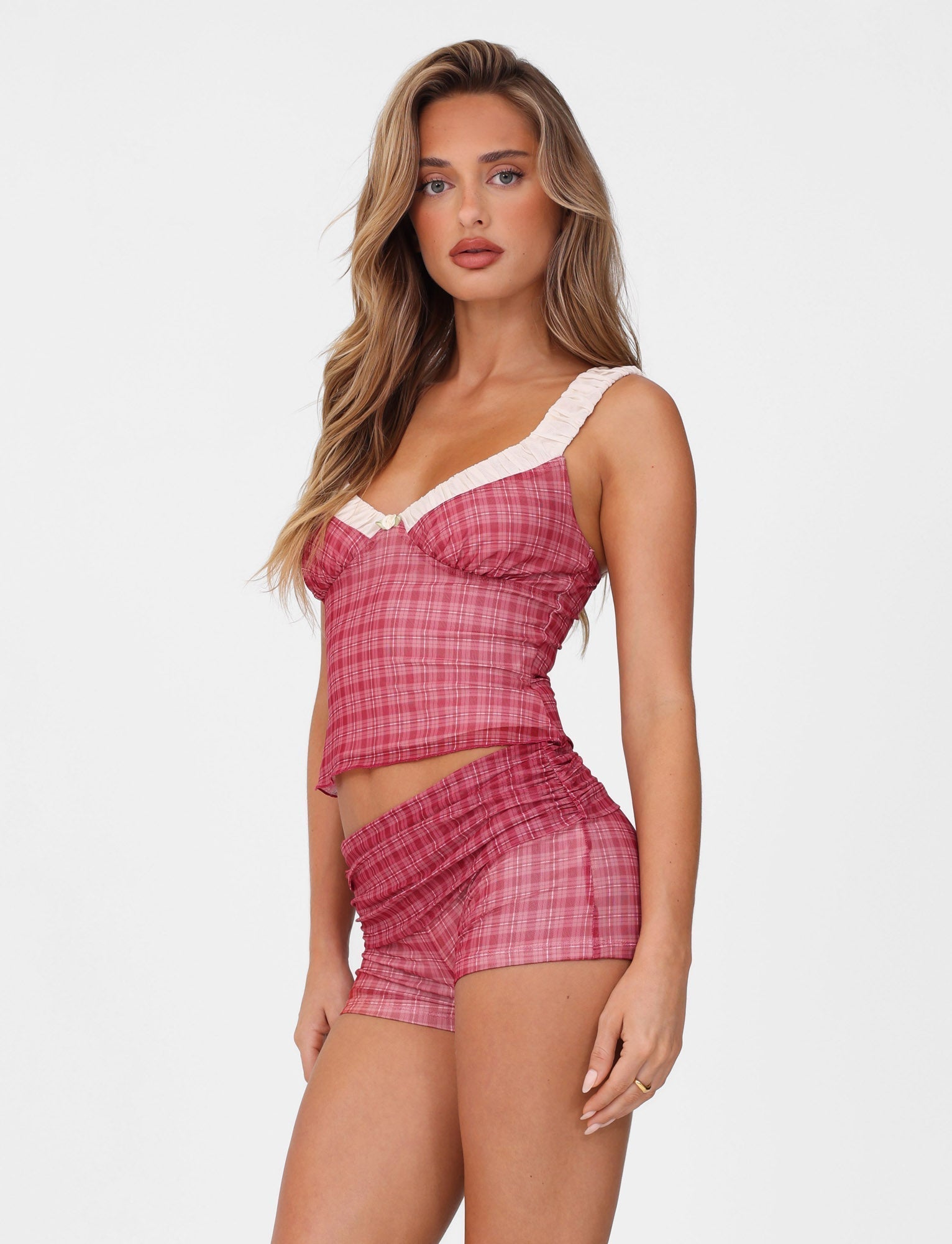 AMARAN TOP - RED : RED CHECK - Image 5