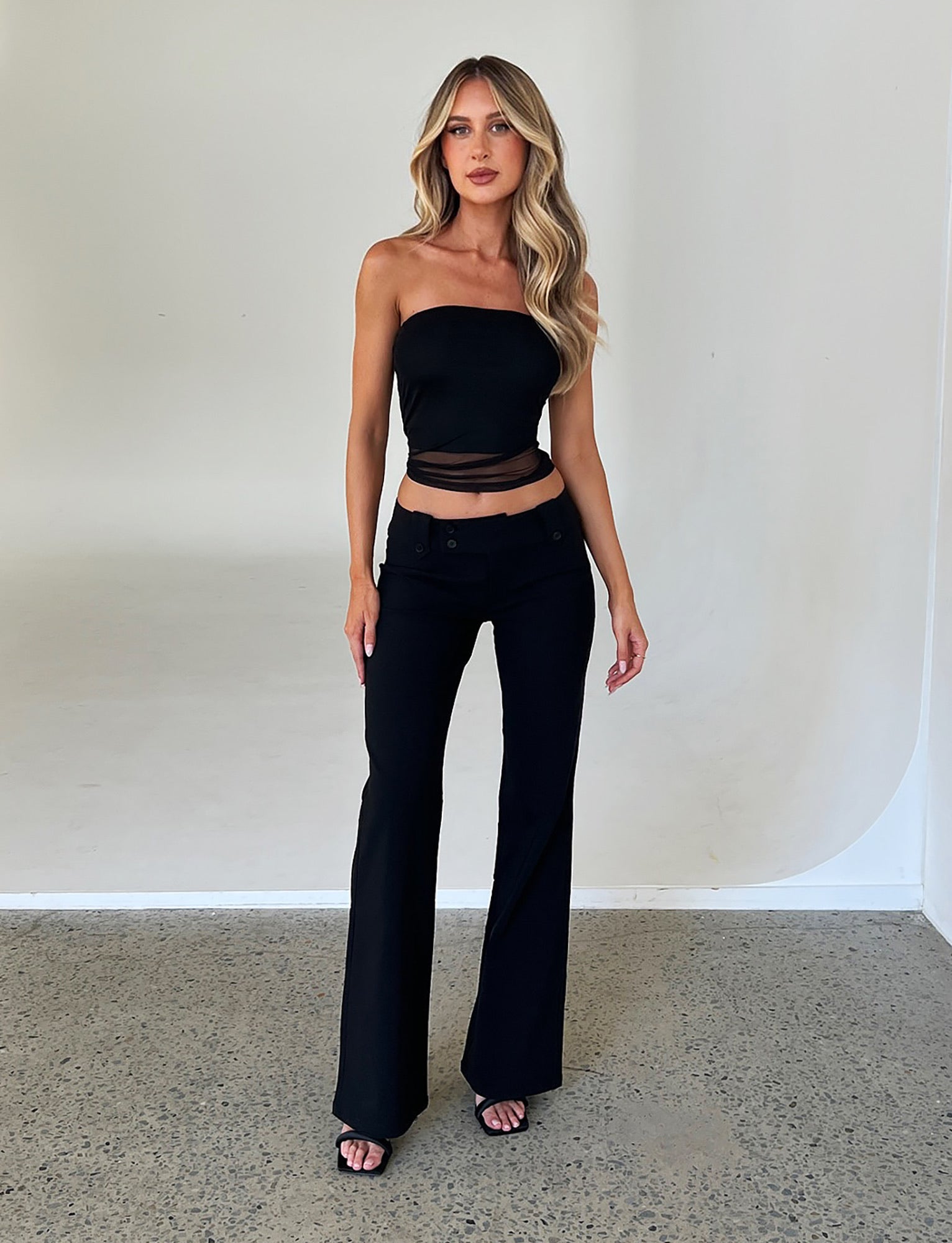 HARRIETT TUBE TOP - BLACK - Image 2
