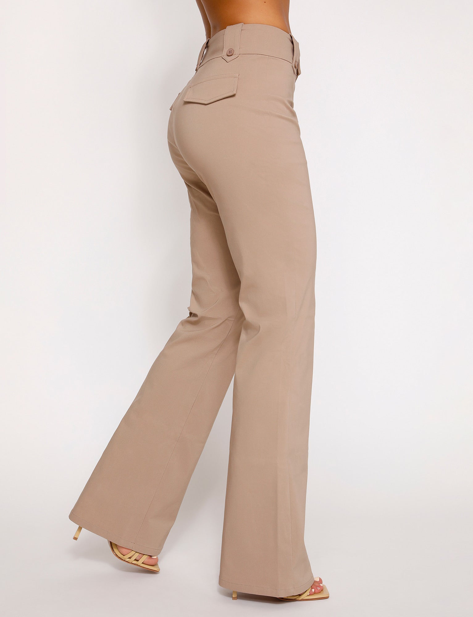 KITTIE HIGH RISE PANT - BEIGE : TAN - Image 5