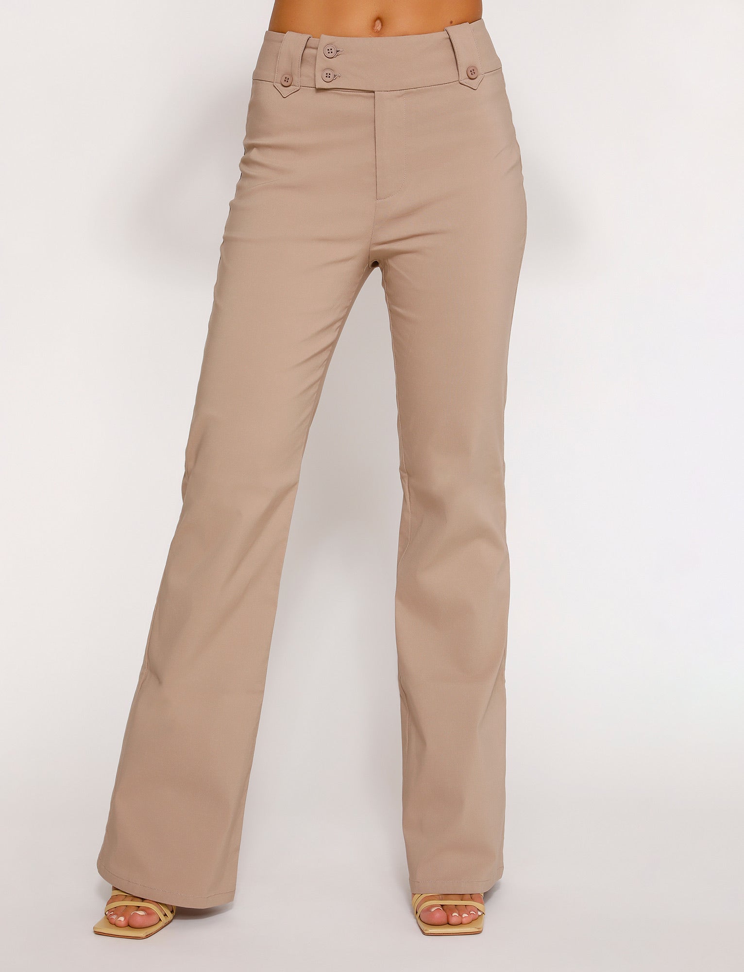 KITTIE HIGH RISE PANT - BEIGE : TAN - Image 2