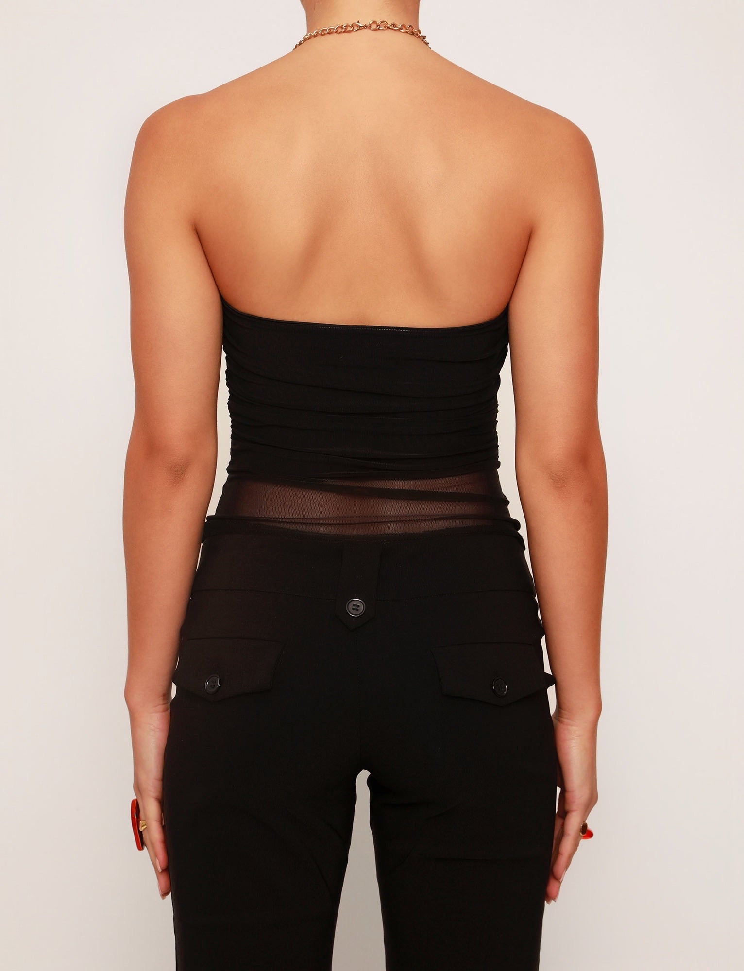 HARRIETT TUBE TOP - BLACK - Image 3