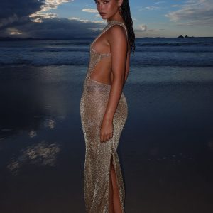 ZAELA DRESS - GOLD