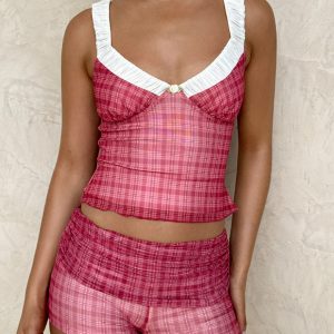 AMARAN SHORT - RED : RED CHECK
