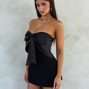 GROVE MINI DRESS - BLACK