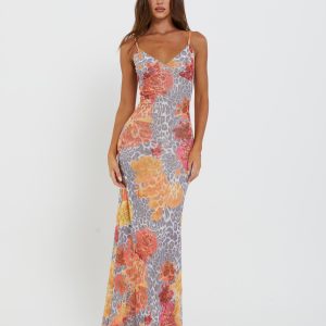JULIANNA DRESS - MULTI : LEOPARD : ORANGE LEOPARD