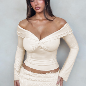 DENALI LONG SLEEVE TOP - WHITE : BONE