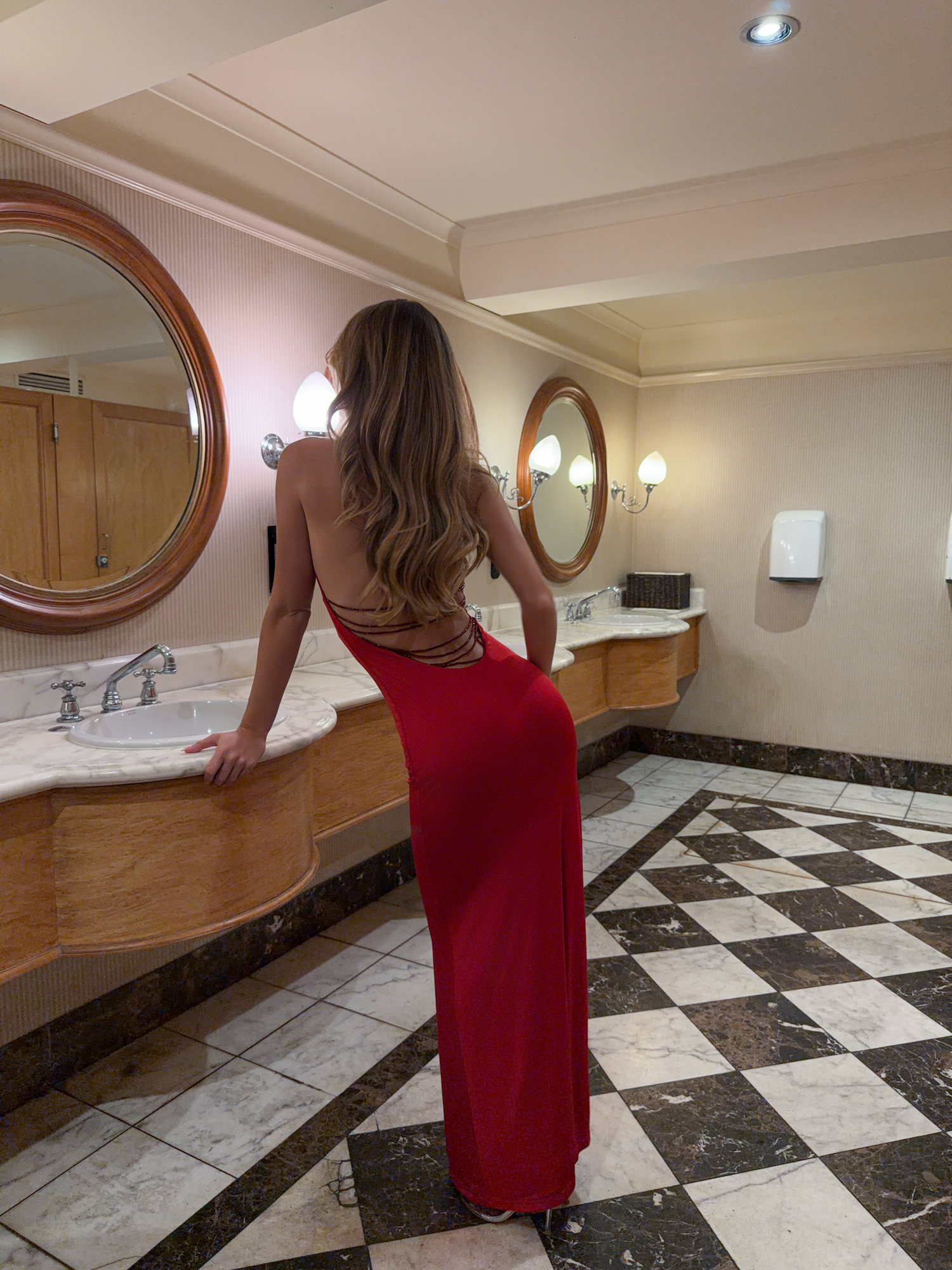 SOLYNE MAXI DRESS - RED - Image 2