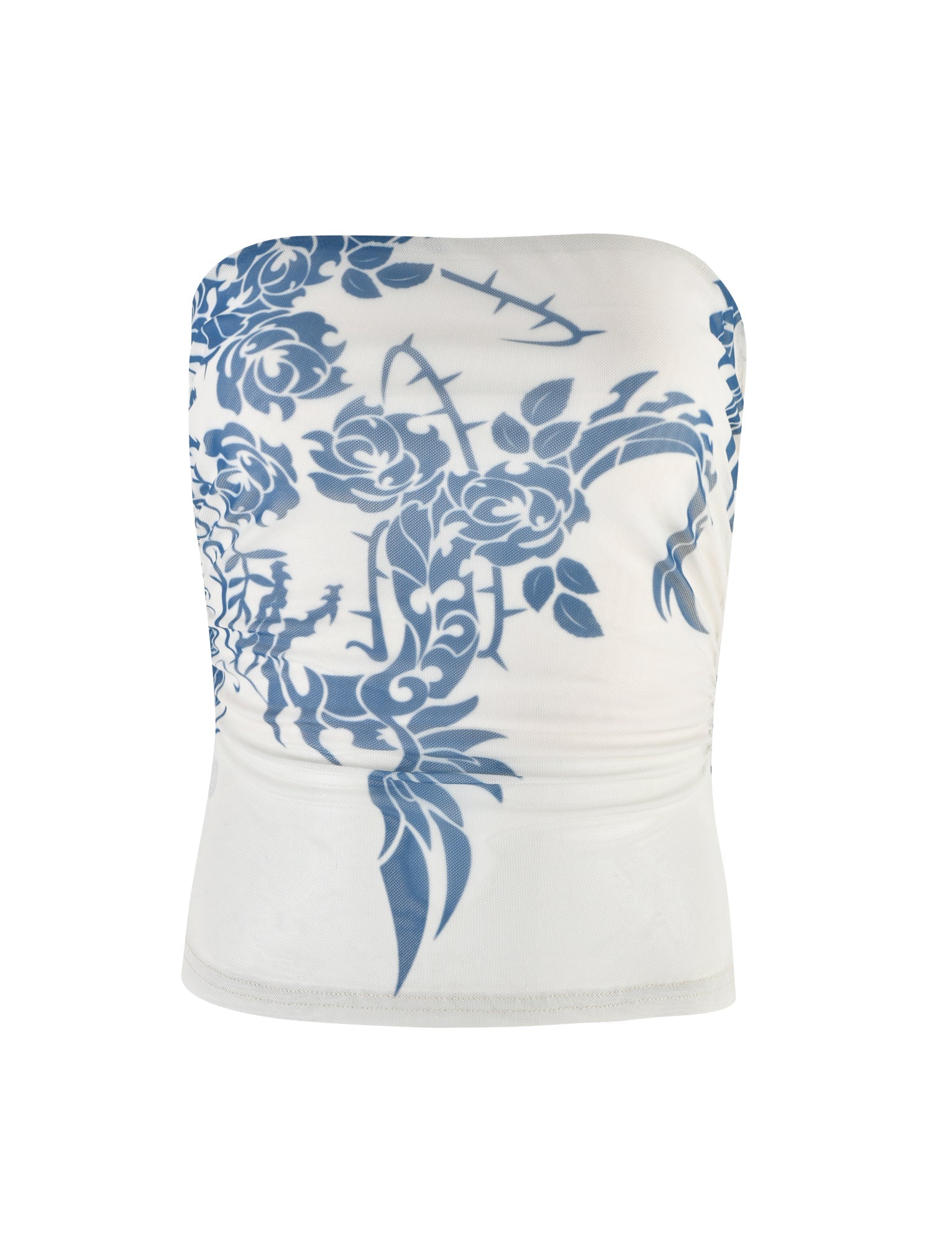 HARRIETT TUBE TOP - BLUE : TATTOO : TATTOO PRINT - Image 8