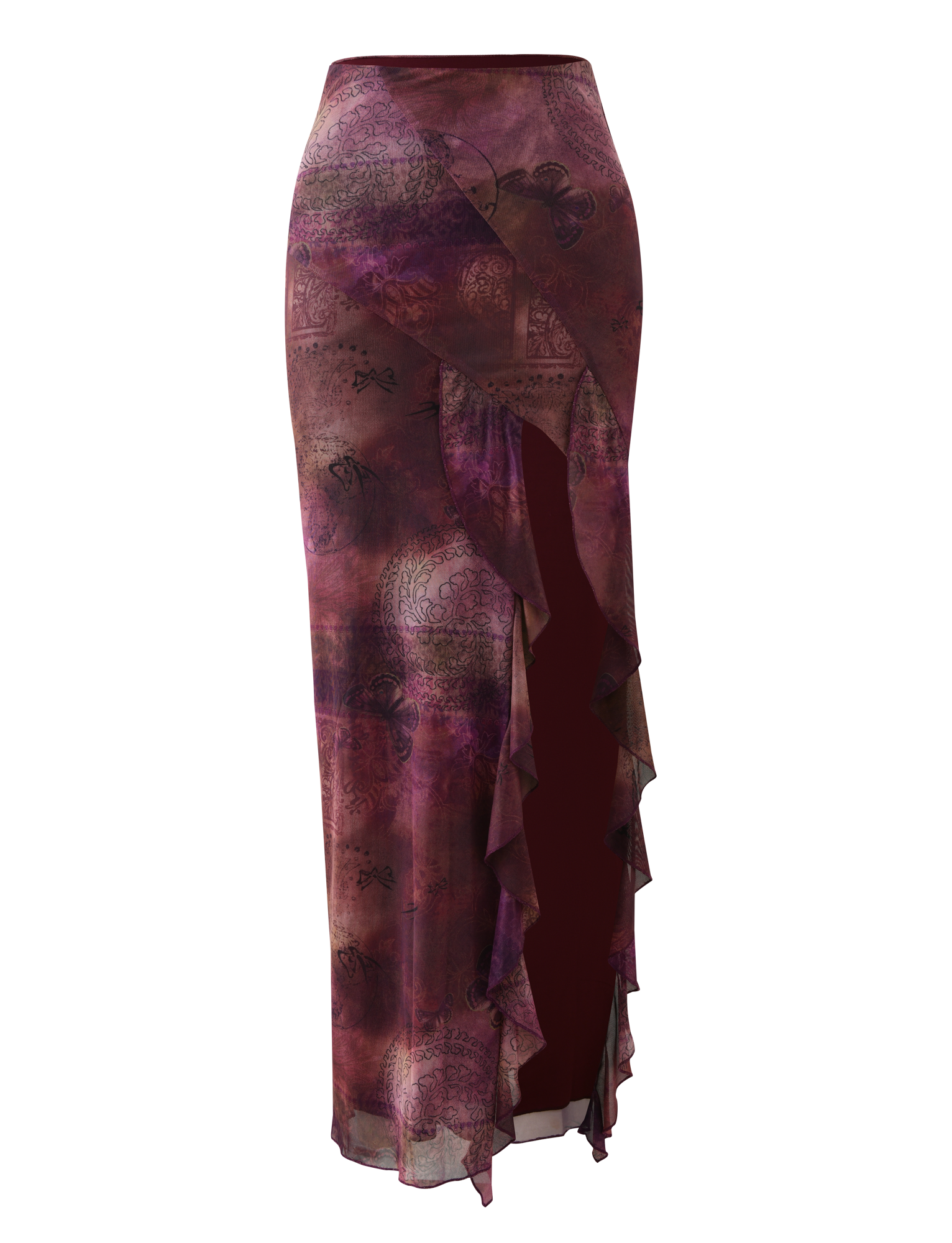 THEO SKIRT - PLUM BUTTERFLY PAISLEY - Image 6