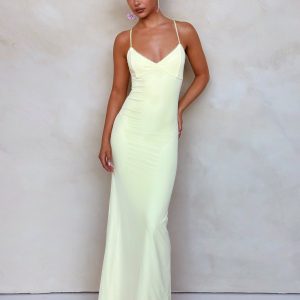 JULIANNA DRESS - YELLOW : LEMON