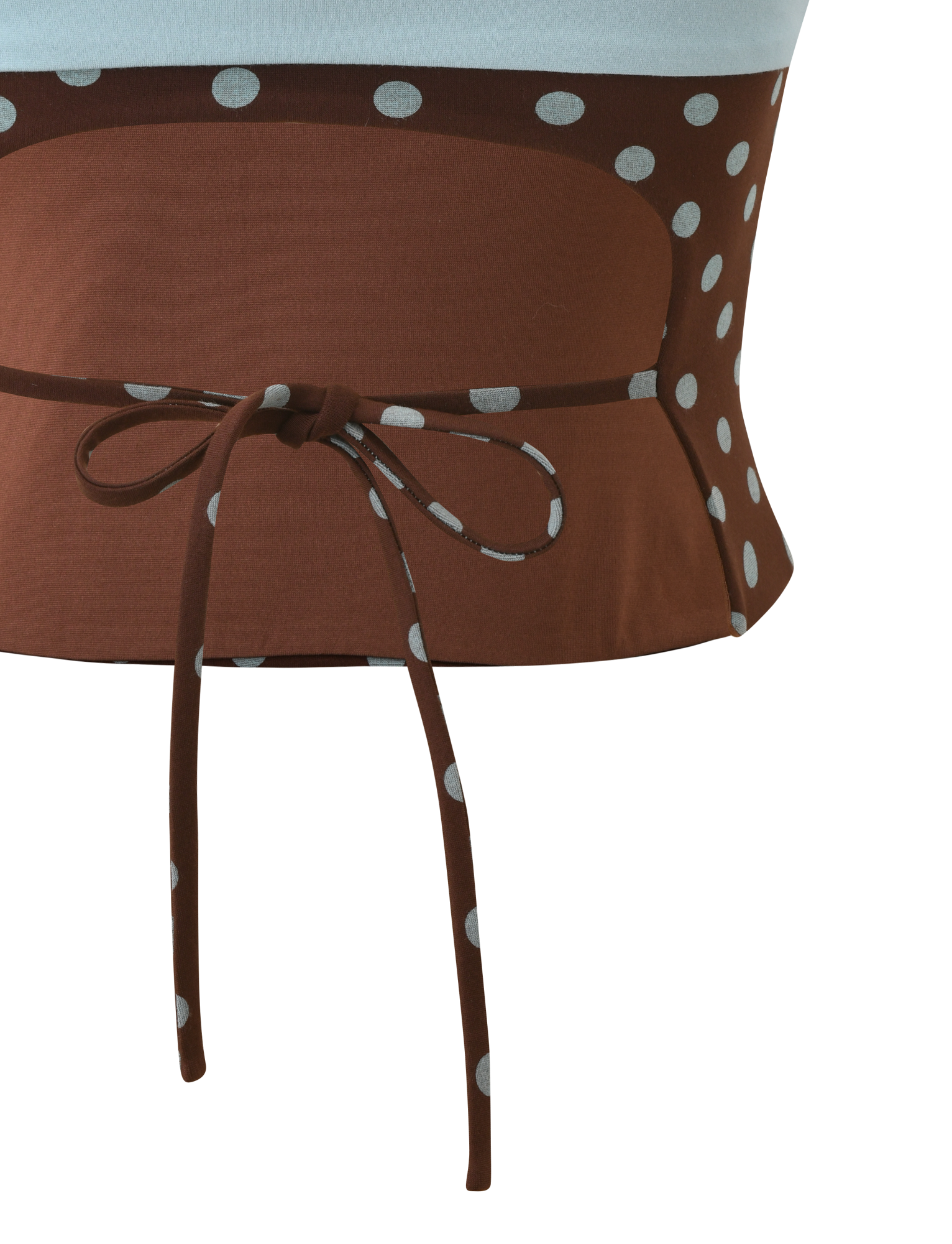 IMOGEN TUBE TOP - BROWN AND BLUE POLKA DOT - Image 9