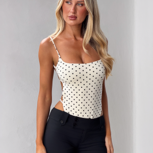 MINERVA BODYSUIT - CREAM DOT