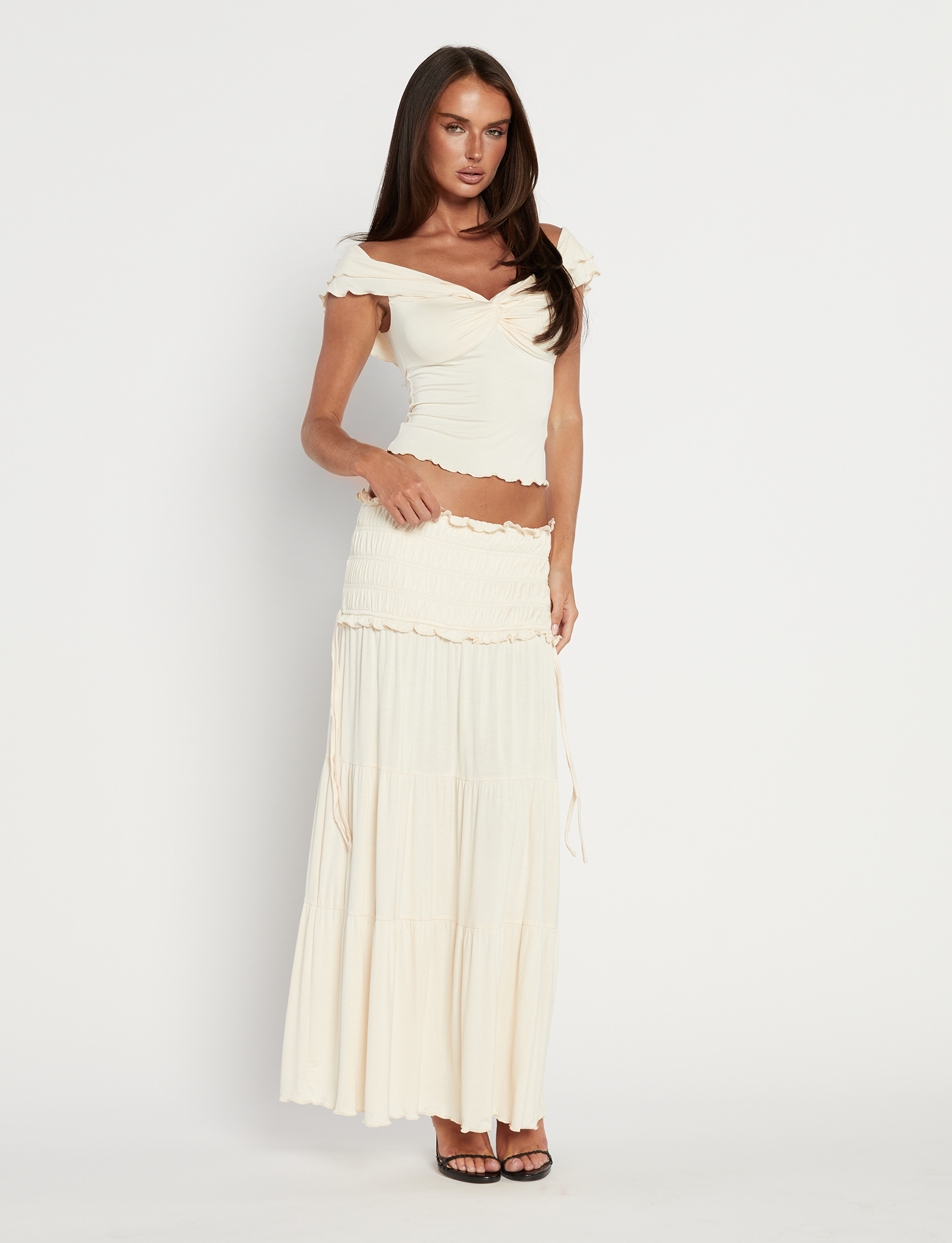 DENALI MAXI SKIRT - NEUTRAL : BONE - Image 5