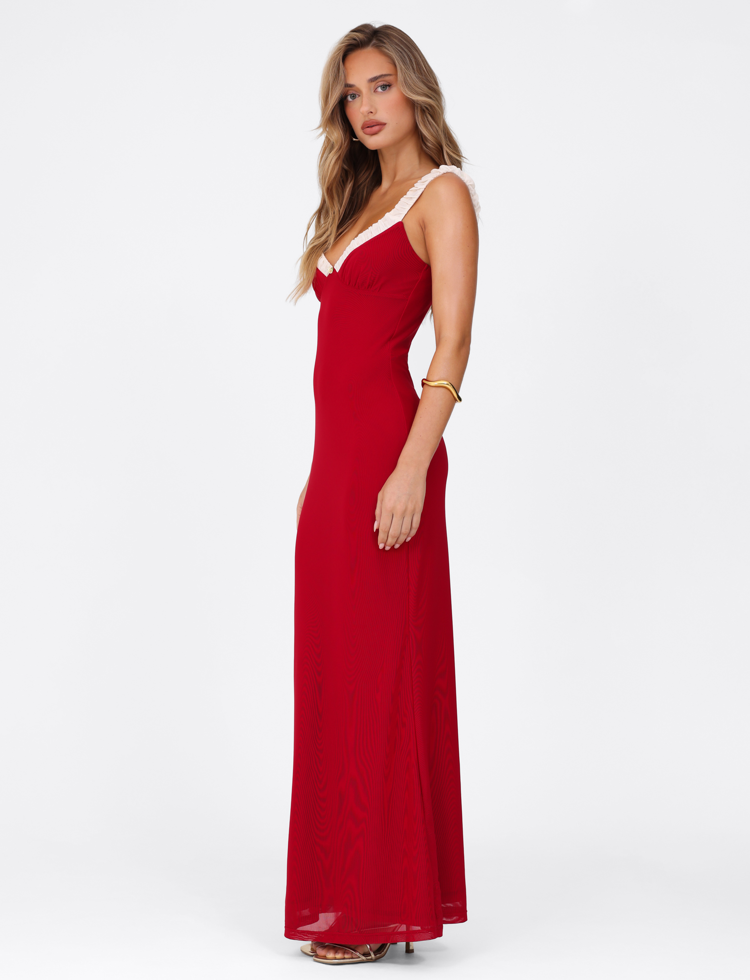 AMARAN MAXI DRESS - RED : BURGUNDY - Image 2