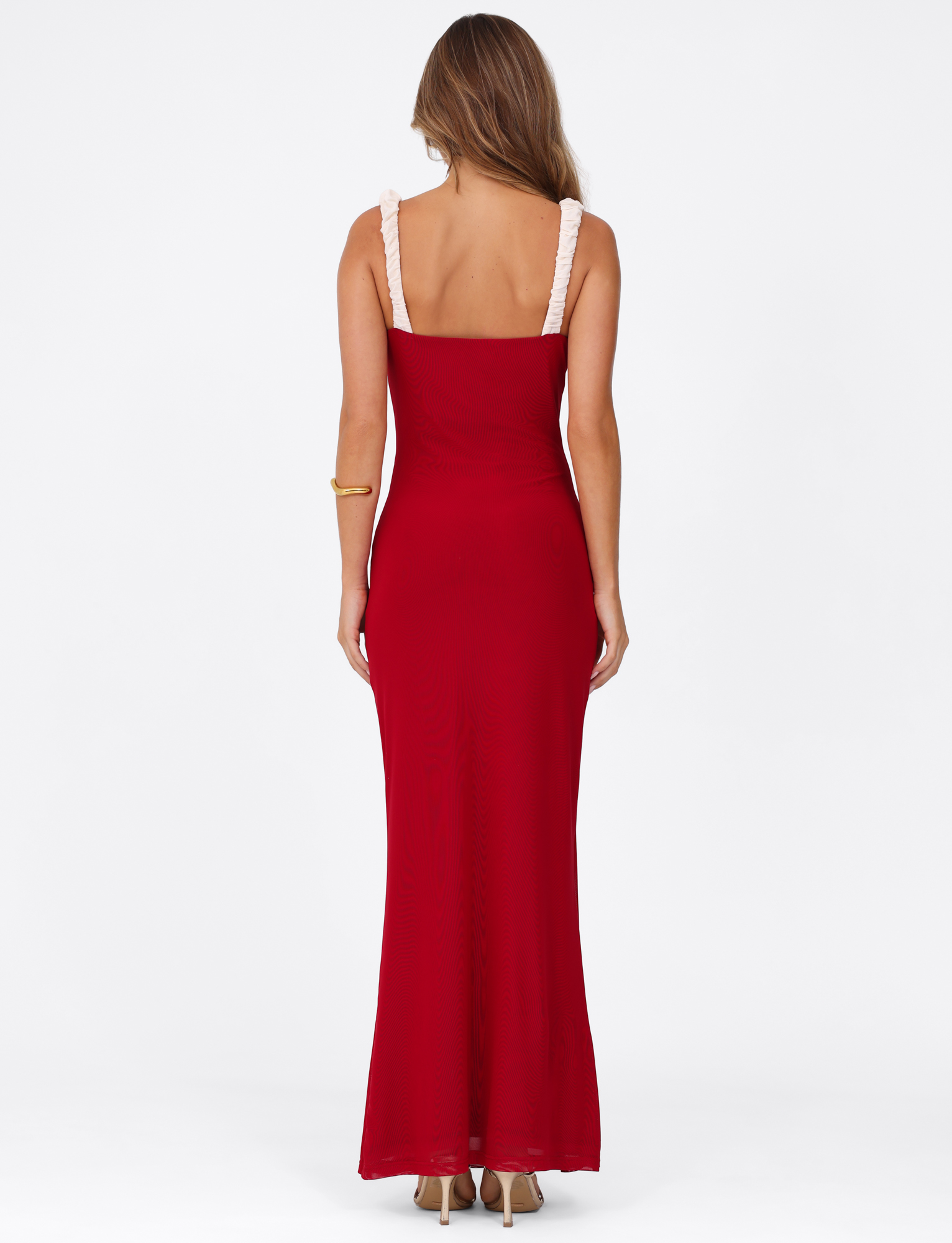 AMARAN MAXI DRESS - RED : BURGUNDY - Image 3