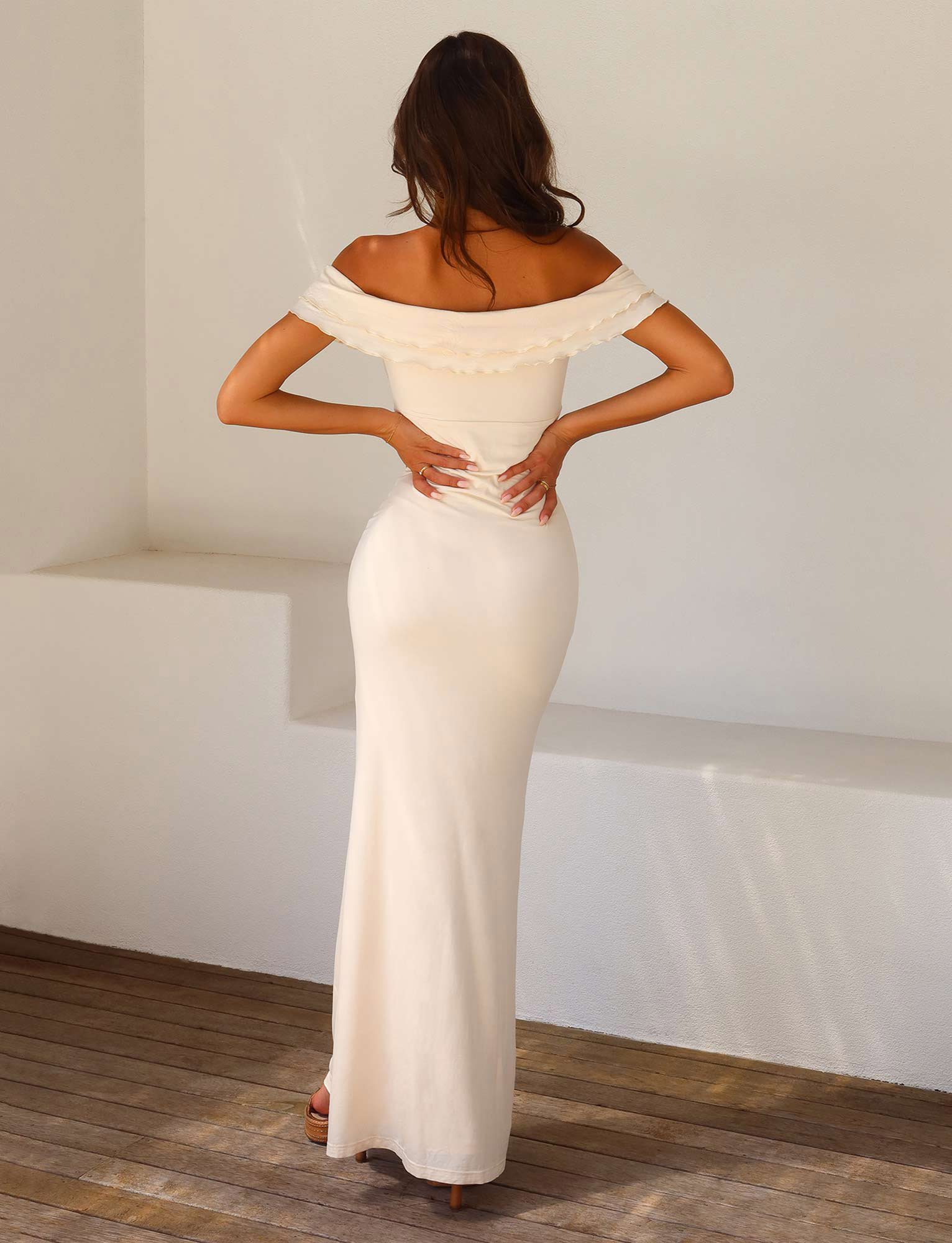 DENALI MAXI DRESS - WHITE : BONE - Image 6
