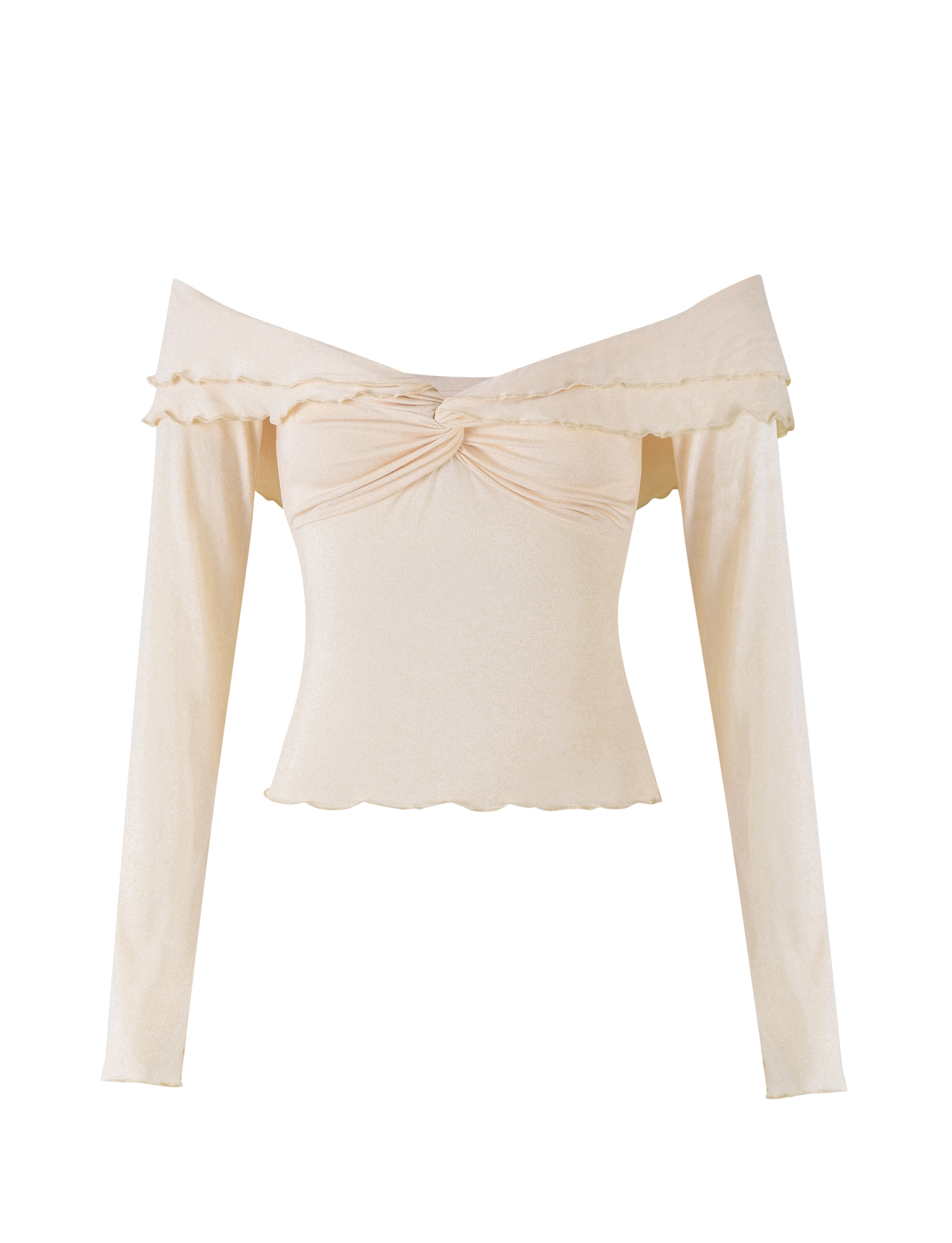DENALI LONG SLEEVE TOP - WHITE : BONE - Image 4