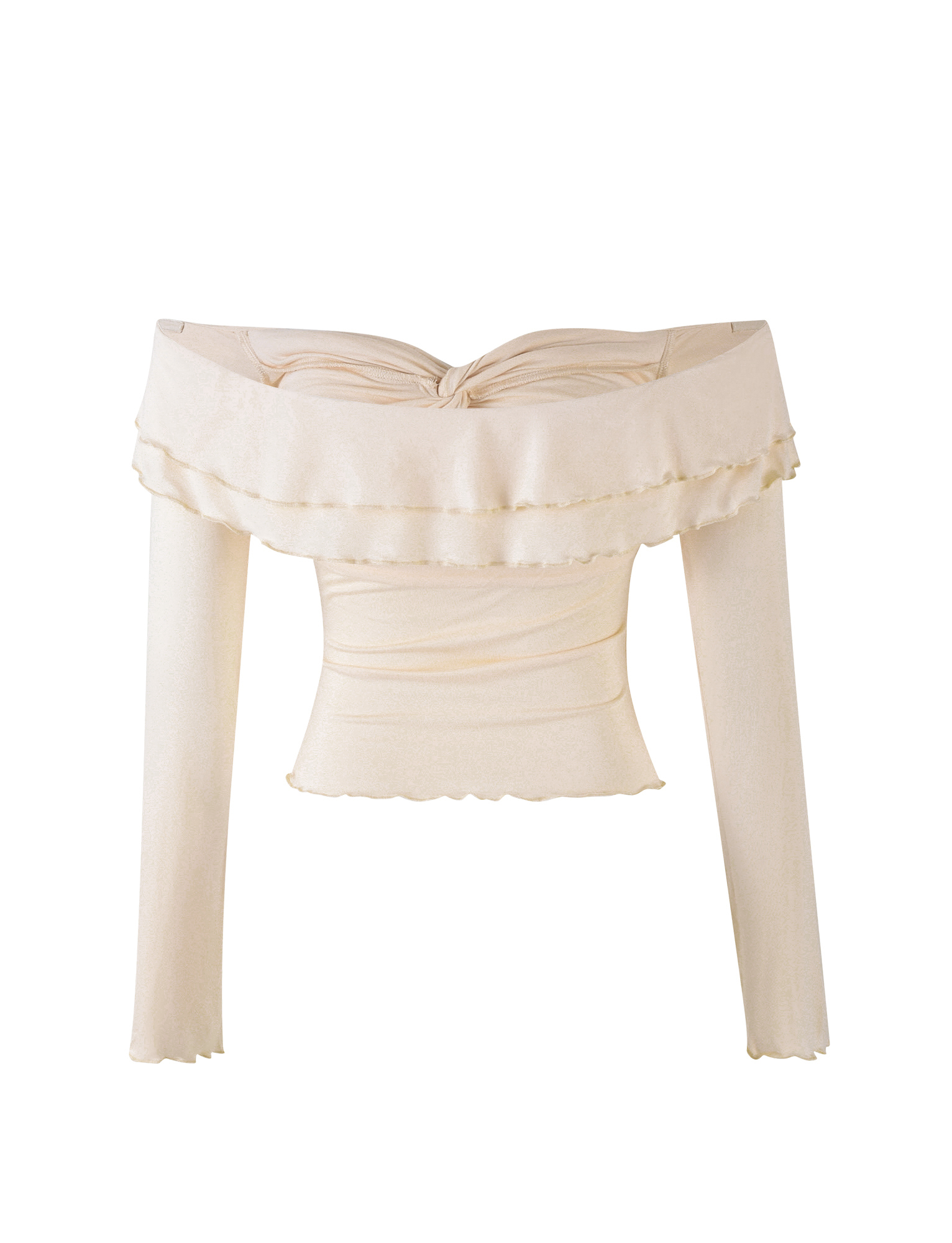 DENALI LONG SLEEVE TOP - WHITE : BONE - Image 5