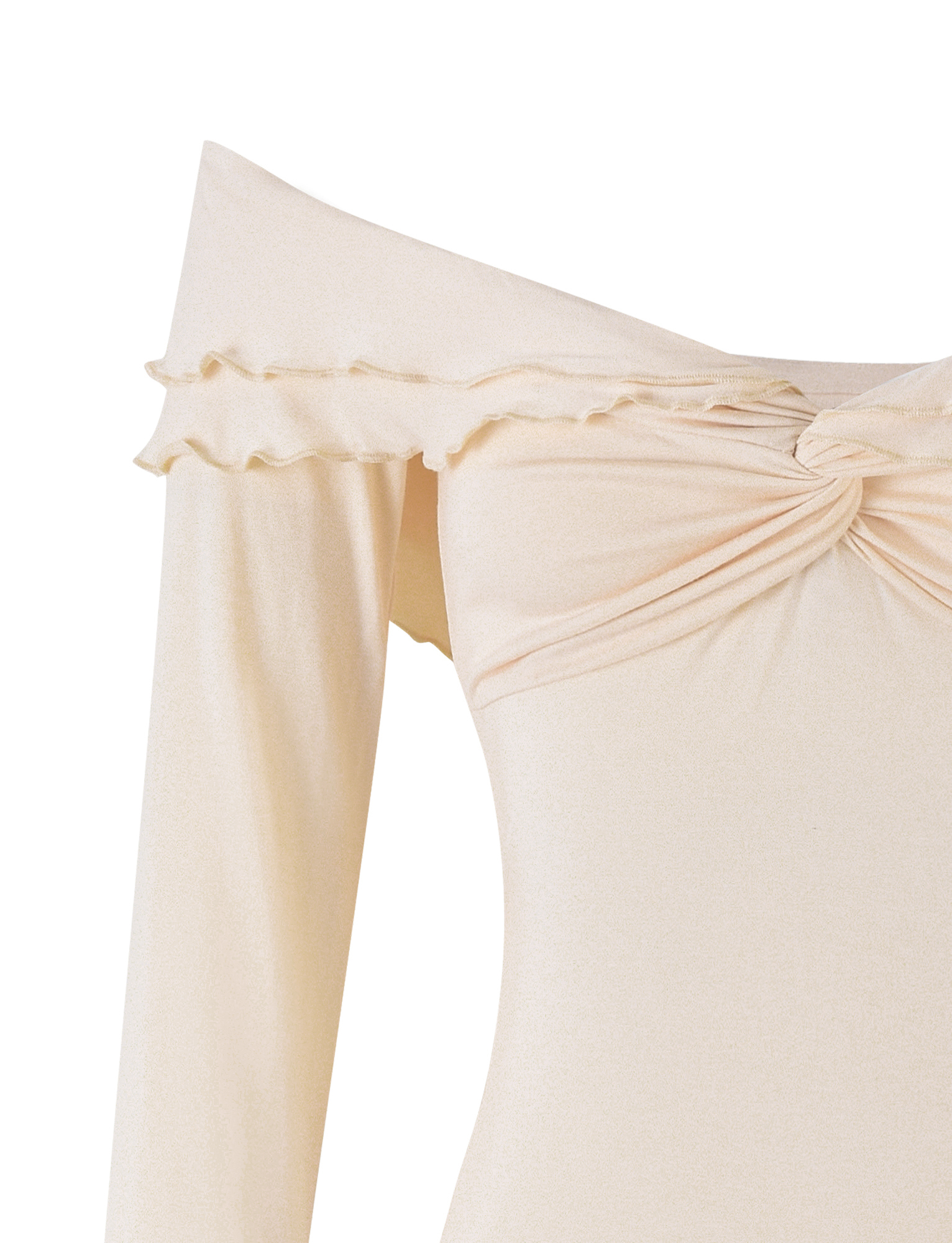 DENALI LONG SLEEVE TOP - WHITE : BONE - Image 6