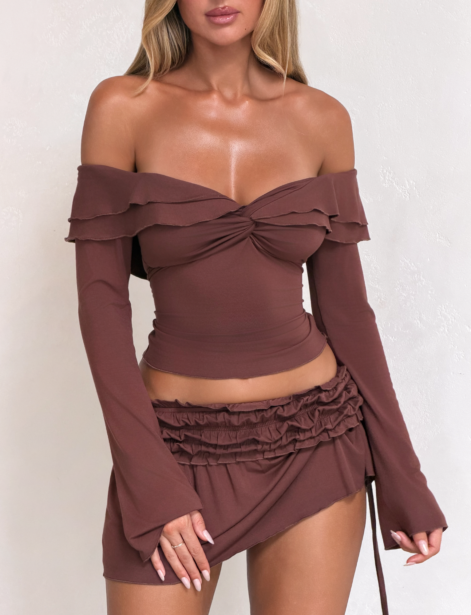 DENALI MINI SKIRT - CHOCOLATE - Image 2