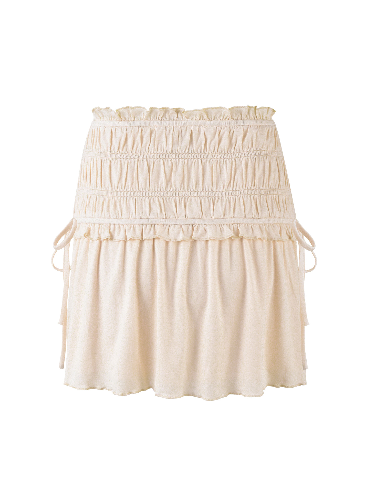 DENALI MINI SKIRT - WHITE : BONE - Image 8