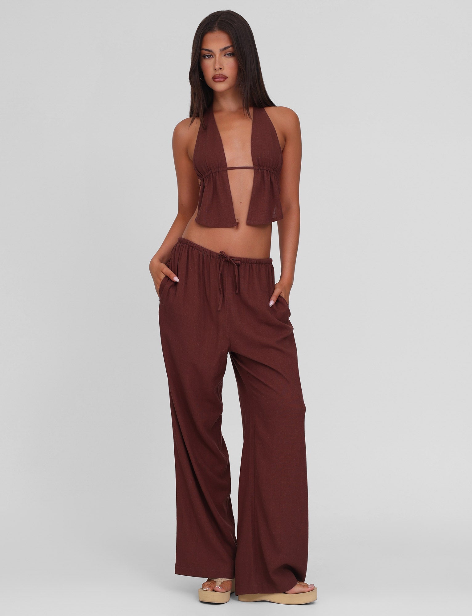 LAINEY PANT - CHOCOLATE - Image 2