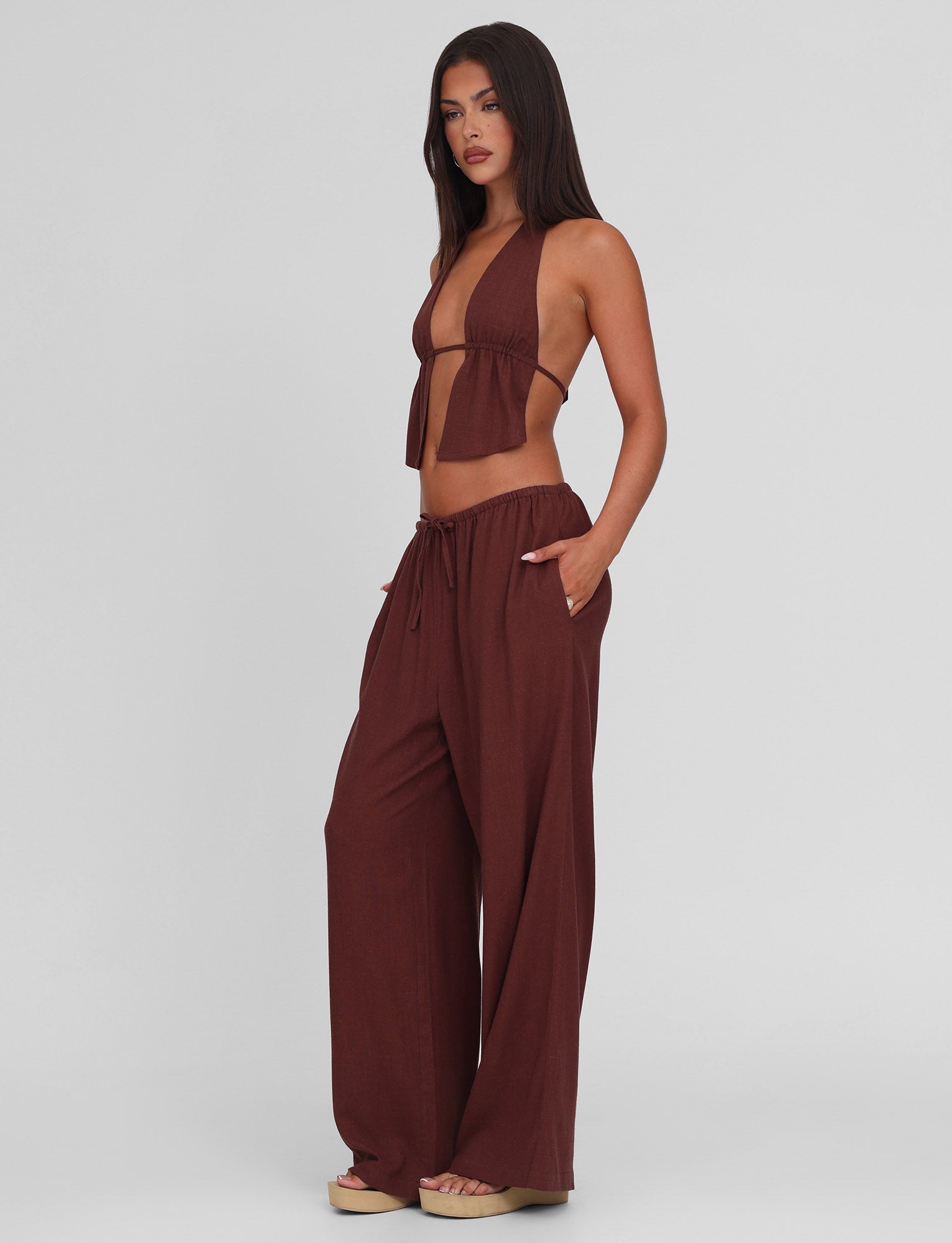 LAINEY PANT - CHOCOLATE - Image 3