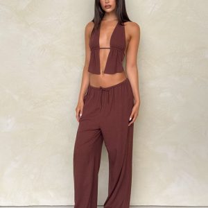LAINEY PANT - CHOCOLATE