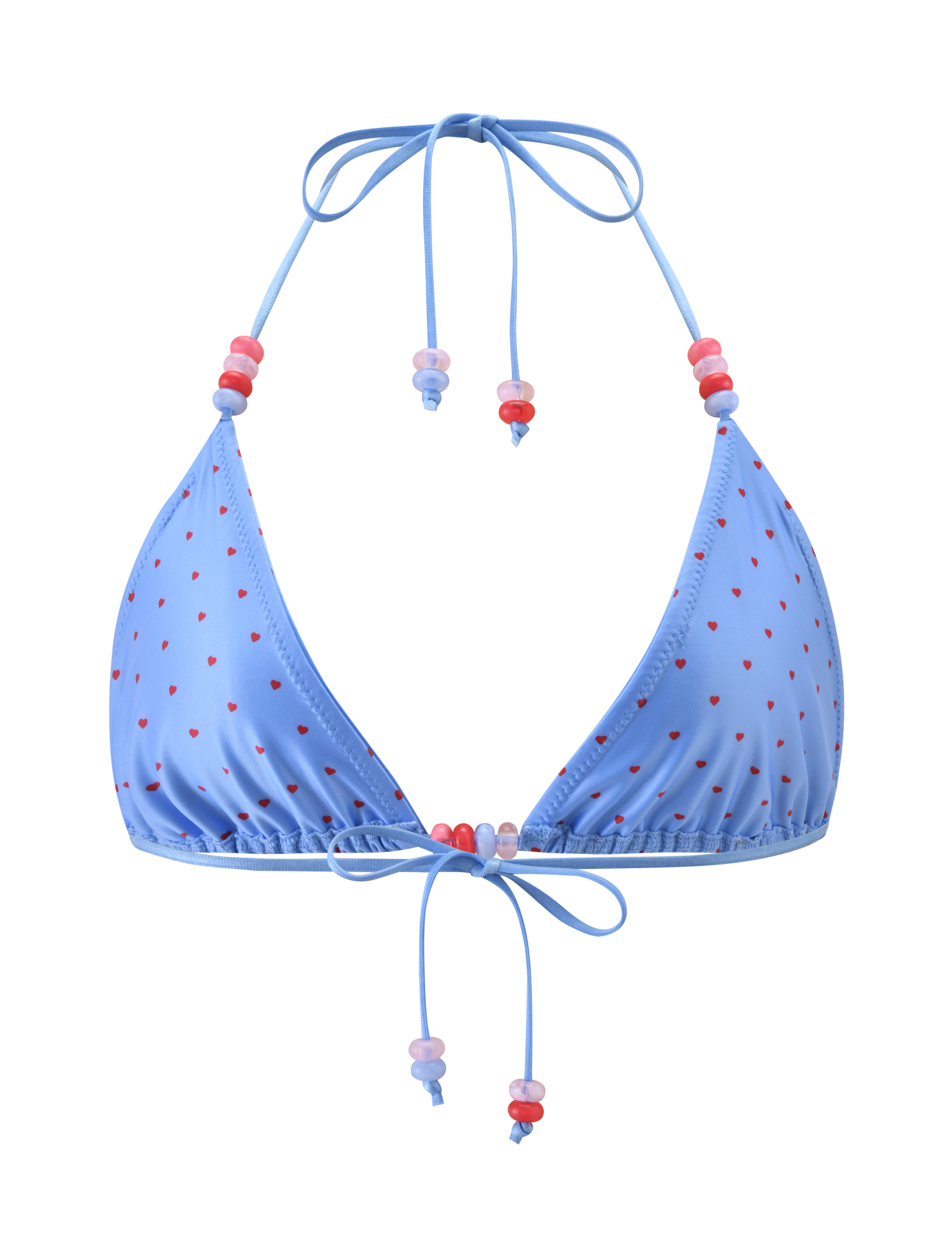 FINLEA BIKINI TOP - BLUE HEART POLKA DOT - Image 8
