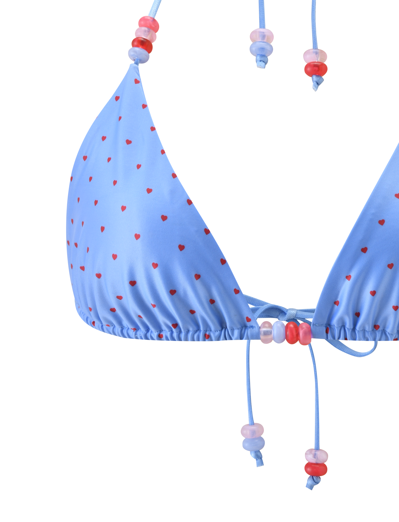 FINLEA BIKINI TOP - BLUE HEART POLKA DOT - Image 9