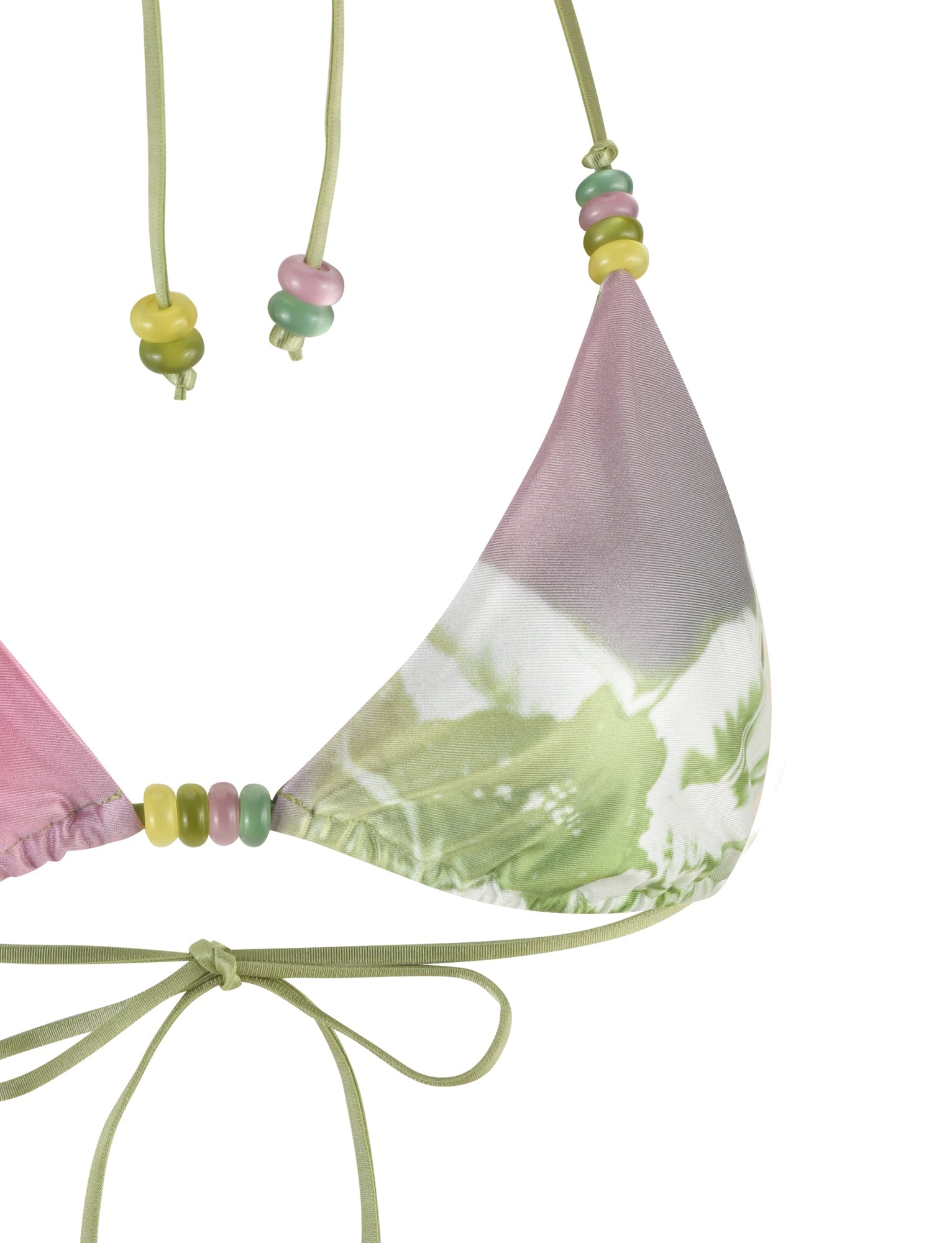 FINLEA BIKINI TOP - GREEN : FLORAL : STRIPE - Image 8