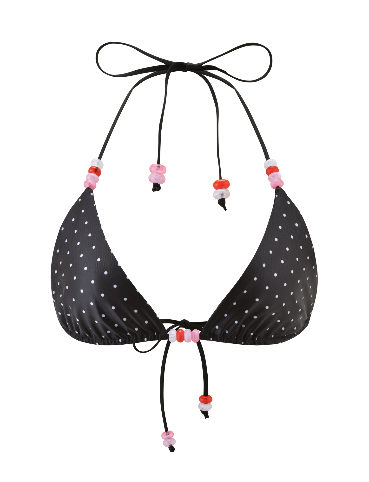 FINLEA BIKINI TOP - POLKA DOT BLACK CREAM - Image 7