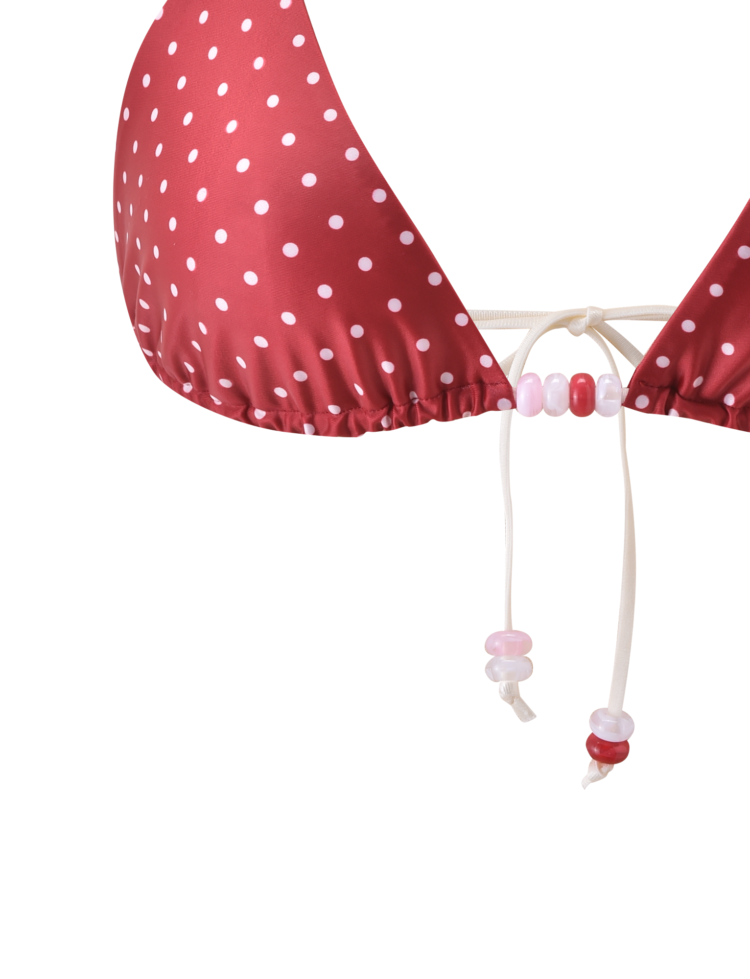 FINLEA BIKINI TOP - RED AND CREAM POLKA DOT - Image 11