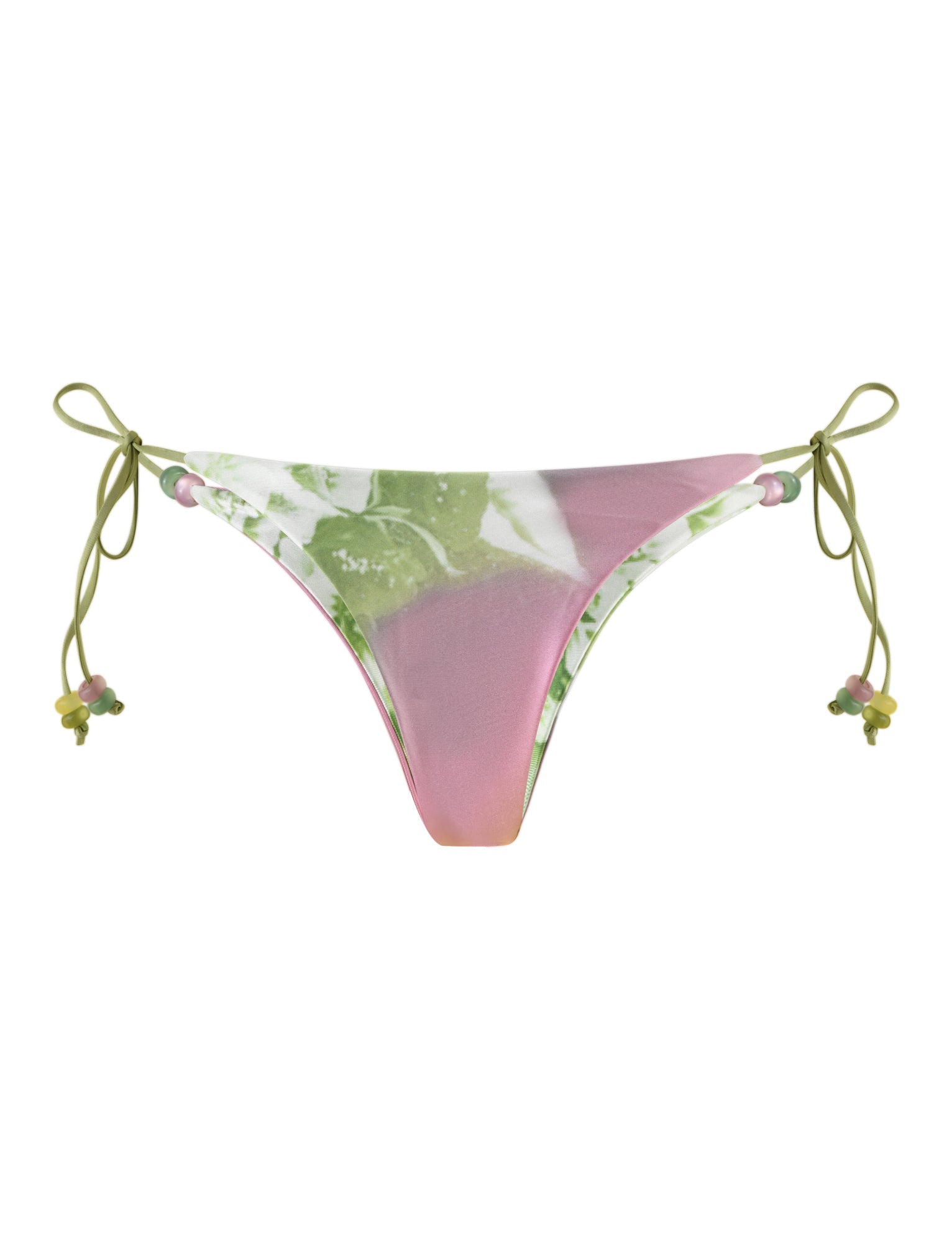 FINLEA BIKINI BOTTOM - GREEN : FLORAL : STRIPE - Image 7