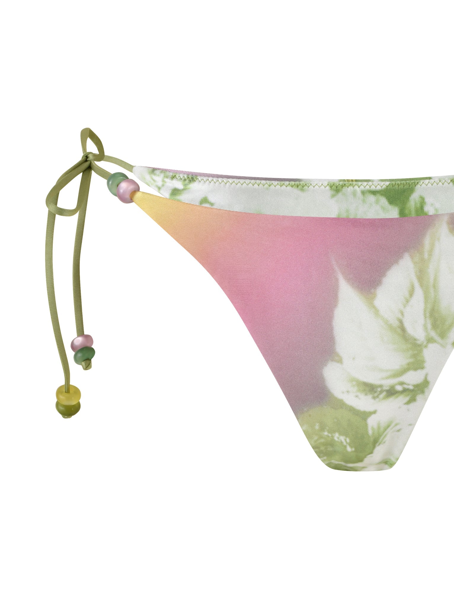 FINLEA BIKINI BOTTOM - GREEN : FLORAL : STRIPE - Image 8
