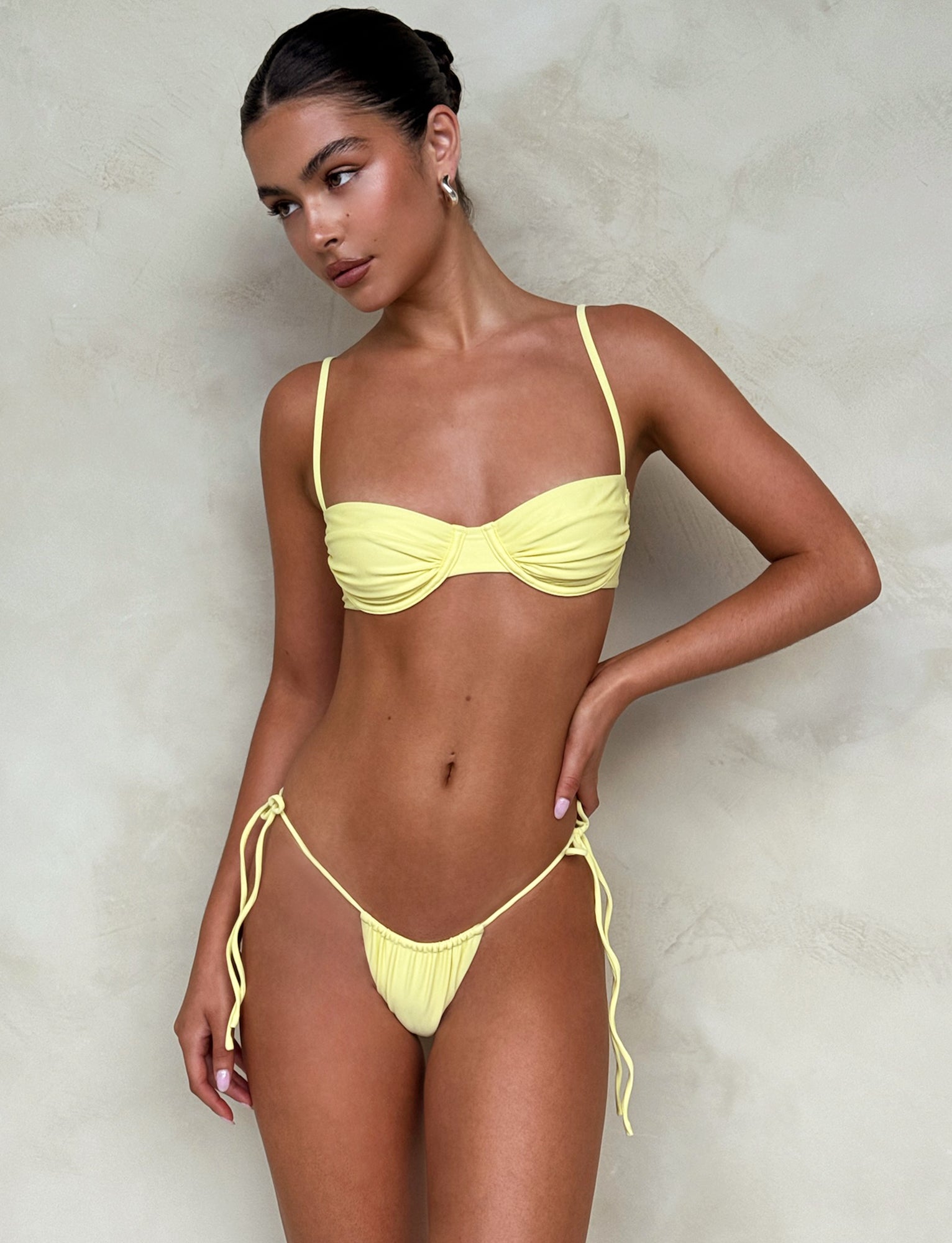 KHESSA BIKINI BOTTOM - YELLOW : LEMON - Image 2