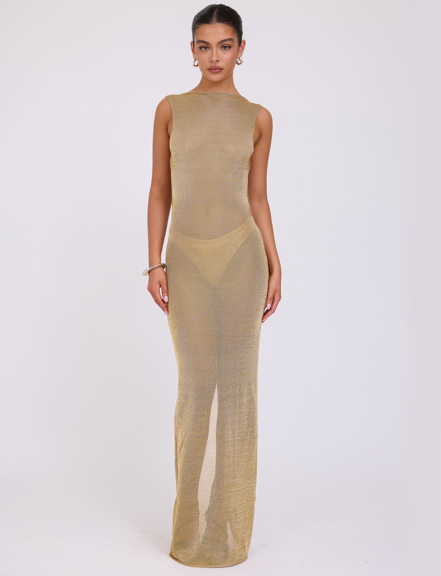 ZAELA DRESS - GOLD - Image 3