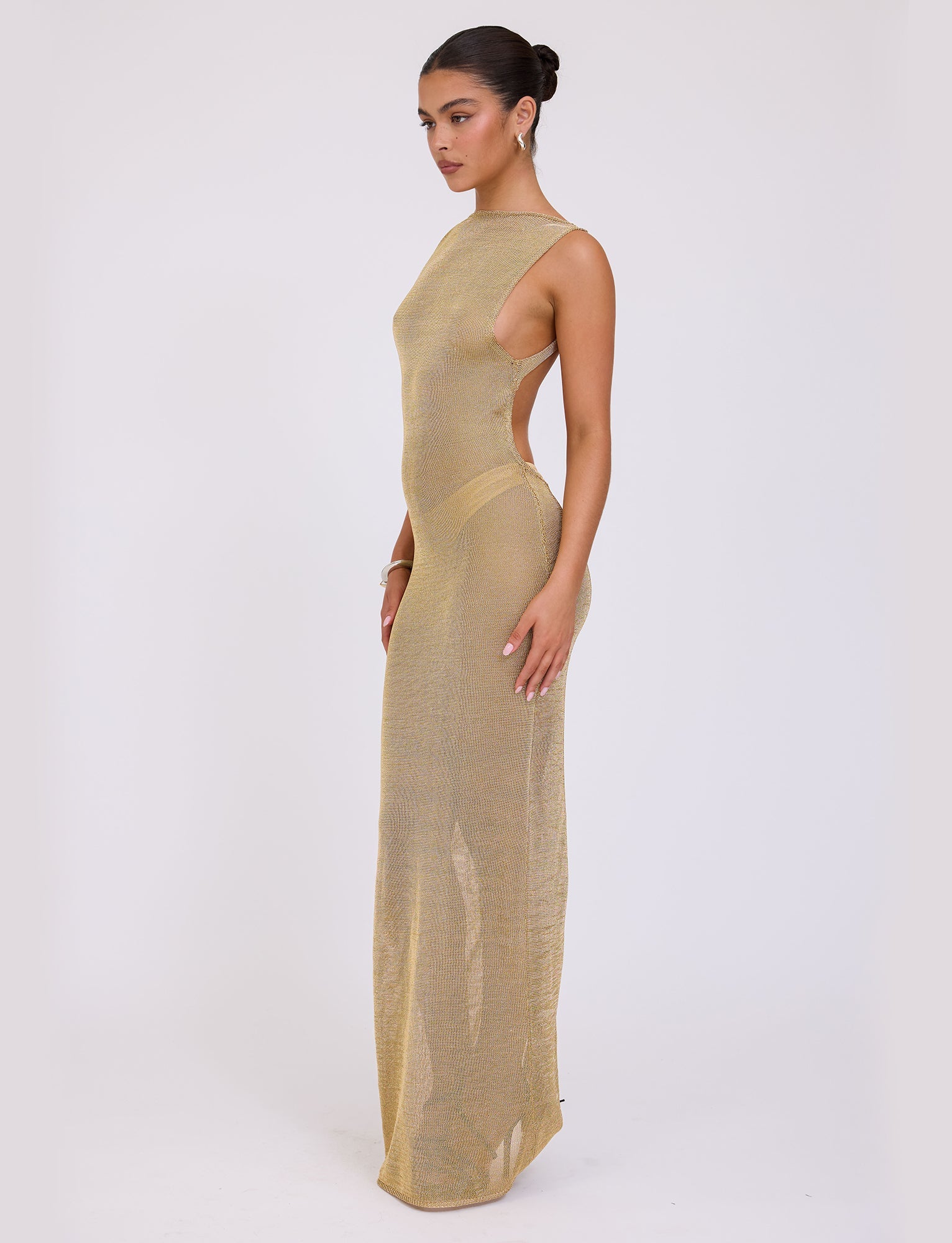 ZAELA DRESS - GOLD - Image 4