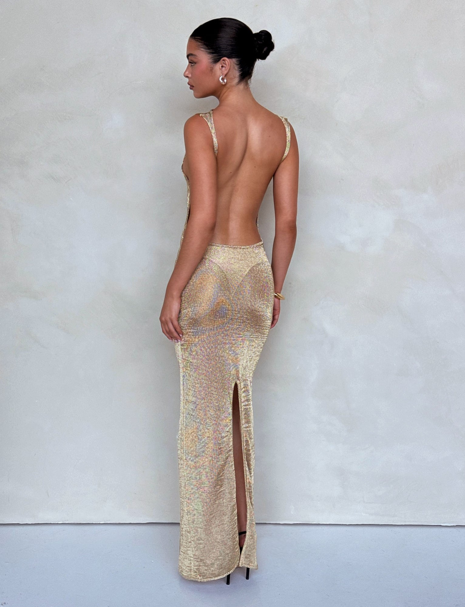ZAELA DRESS - GOLD - Image 2