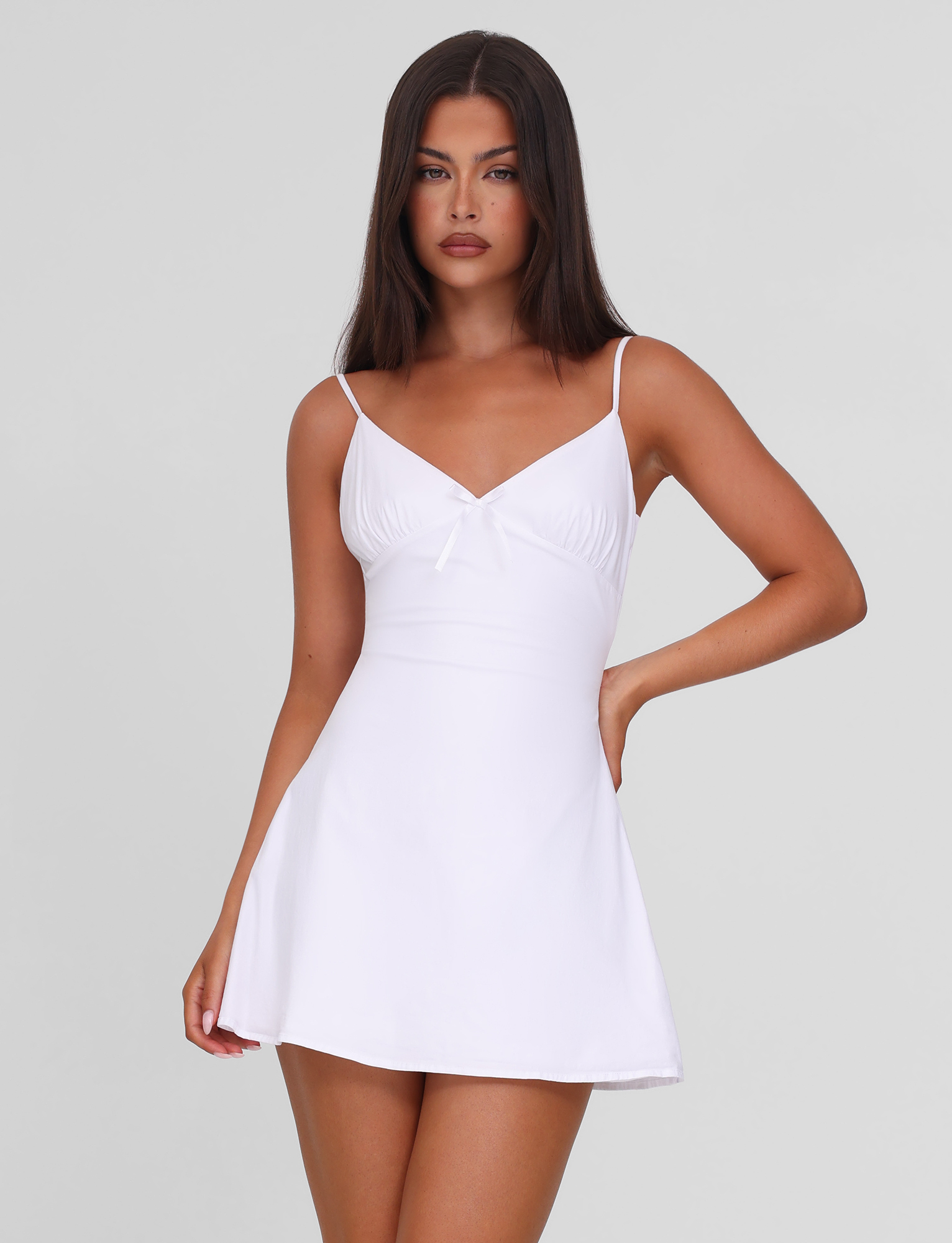 WINNIE MINI DRESS - WHITE - Image 3