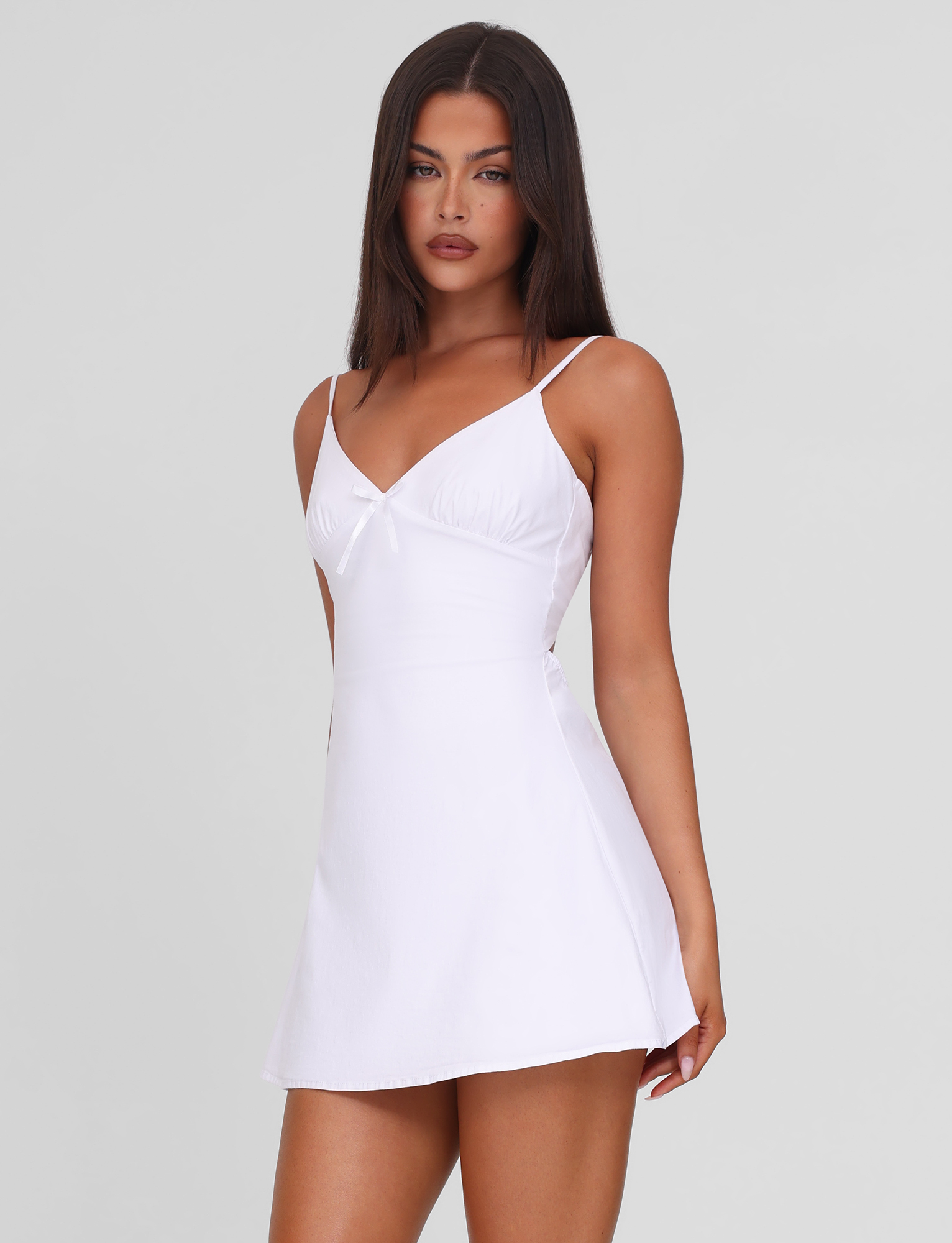 WINNIE MINI DRESS - WHITE - Image 4