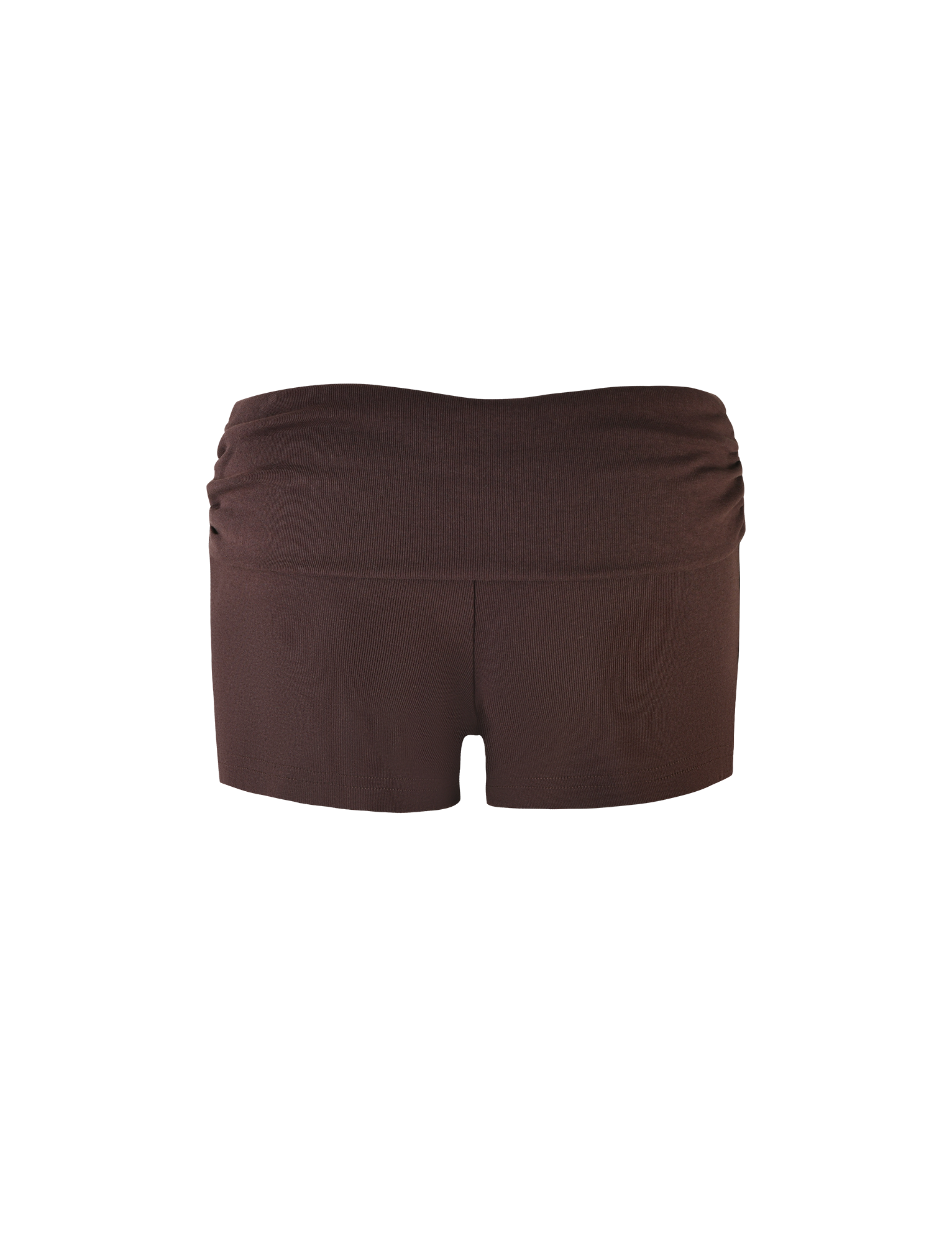 KARINA RIB SHORT - BROWN : CHOCOLATE - Image 5