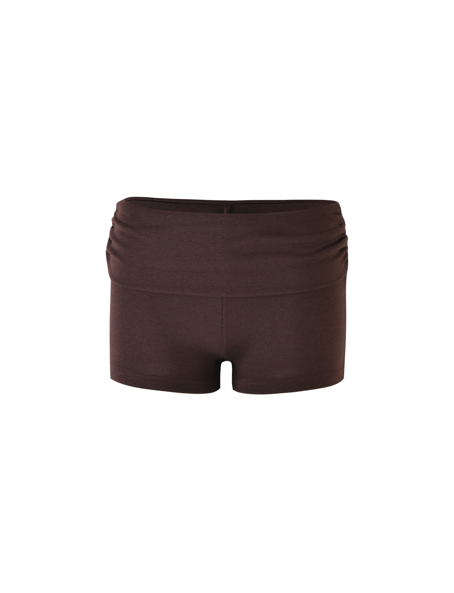 KARINA RIB SHORT - BROWN : CHOCOLATE - Image 7