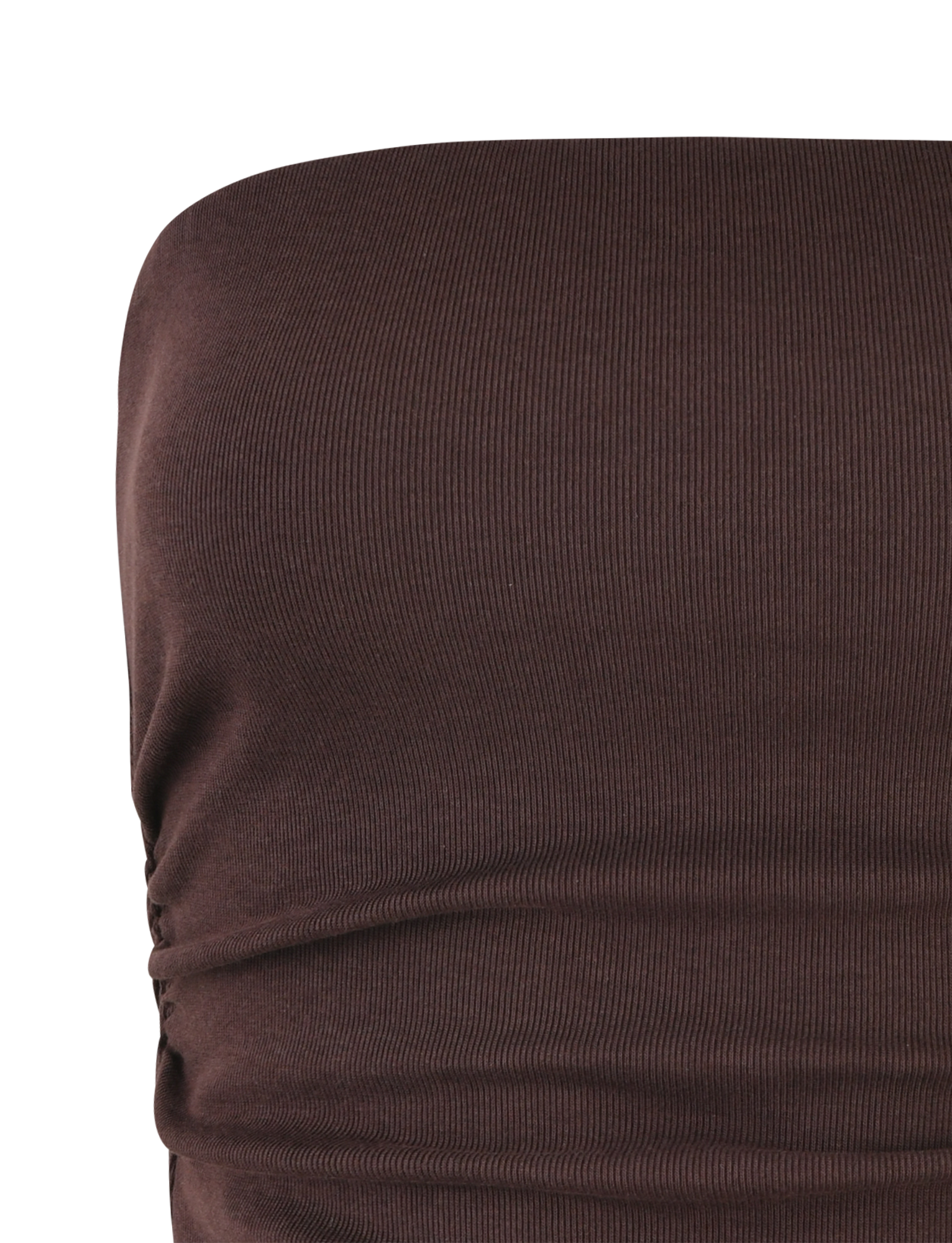 HARRIETT RIB TOP - BROWN : CHOCOLATE - Image 7