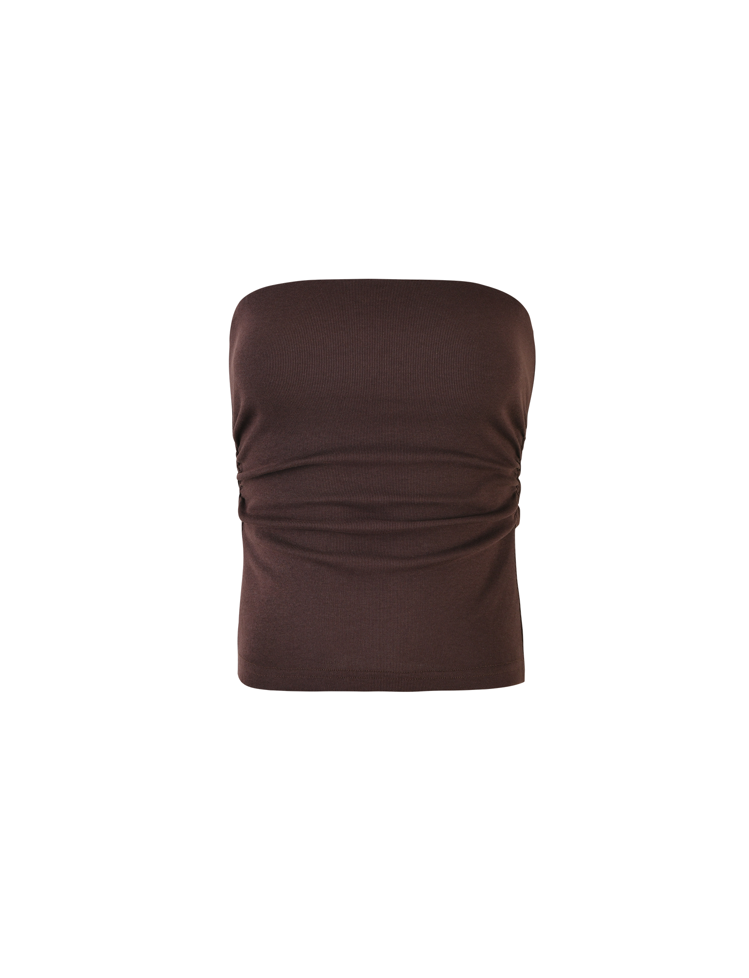 HARRIETT RIB TOP - BROWN : CHOCOLATE - Image 5