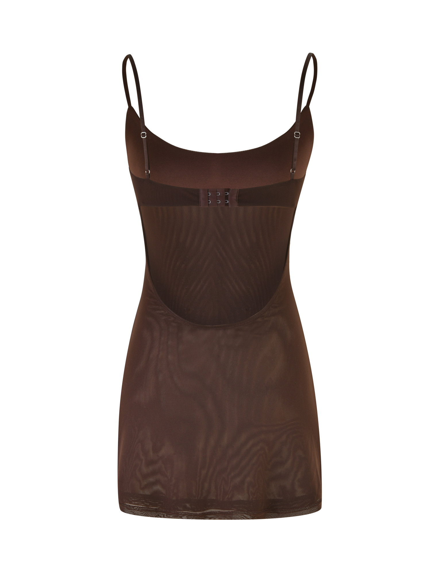 OCTAVIA MINI DRESS - BROWN : CHOCOLATE - Image 9
