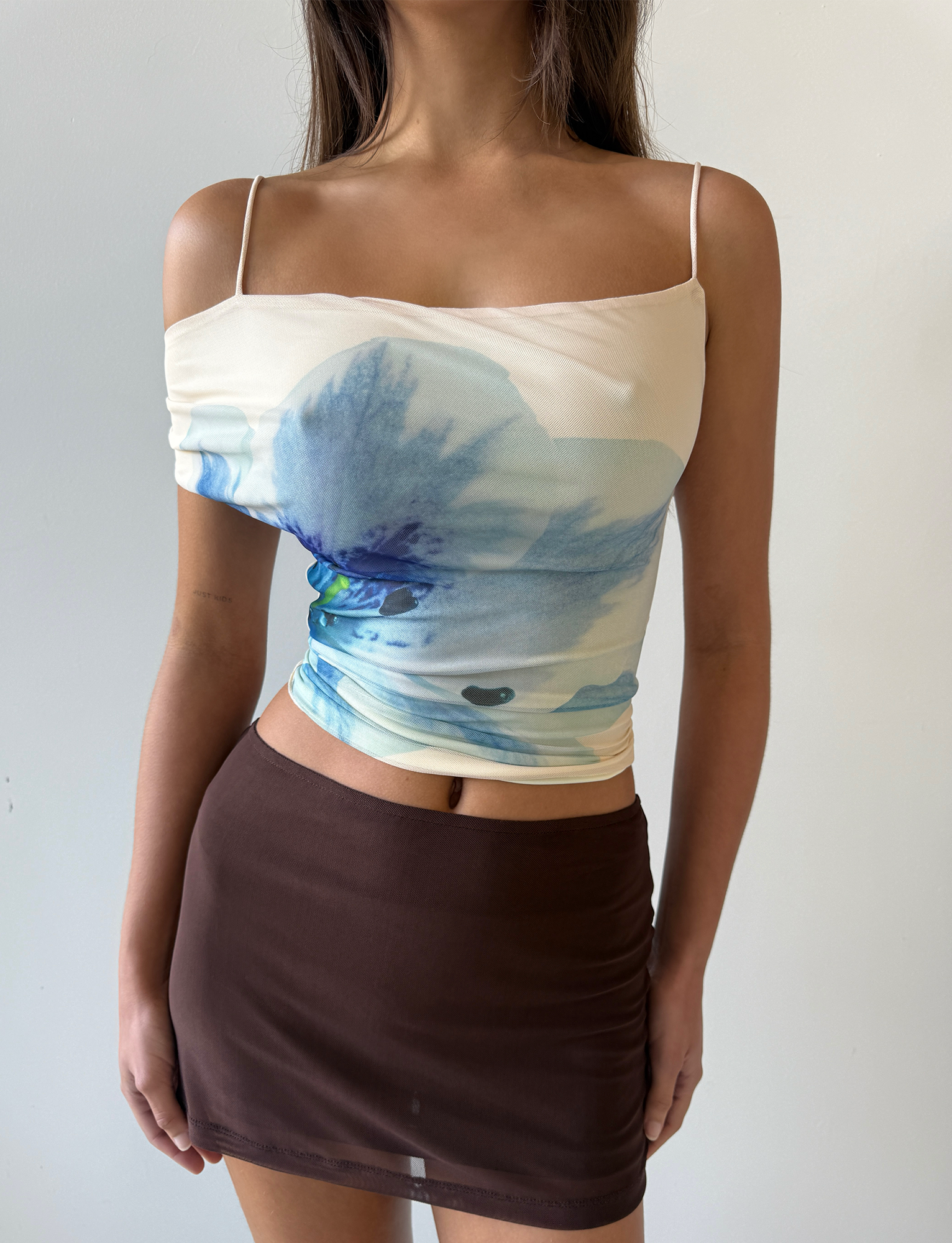 LILLIAN TOP - WHITE : CREAM : FLORAL - Image 8