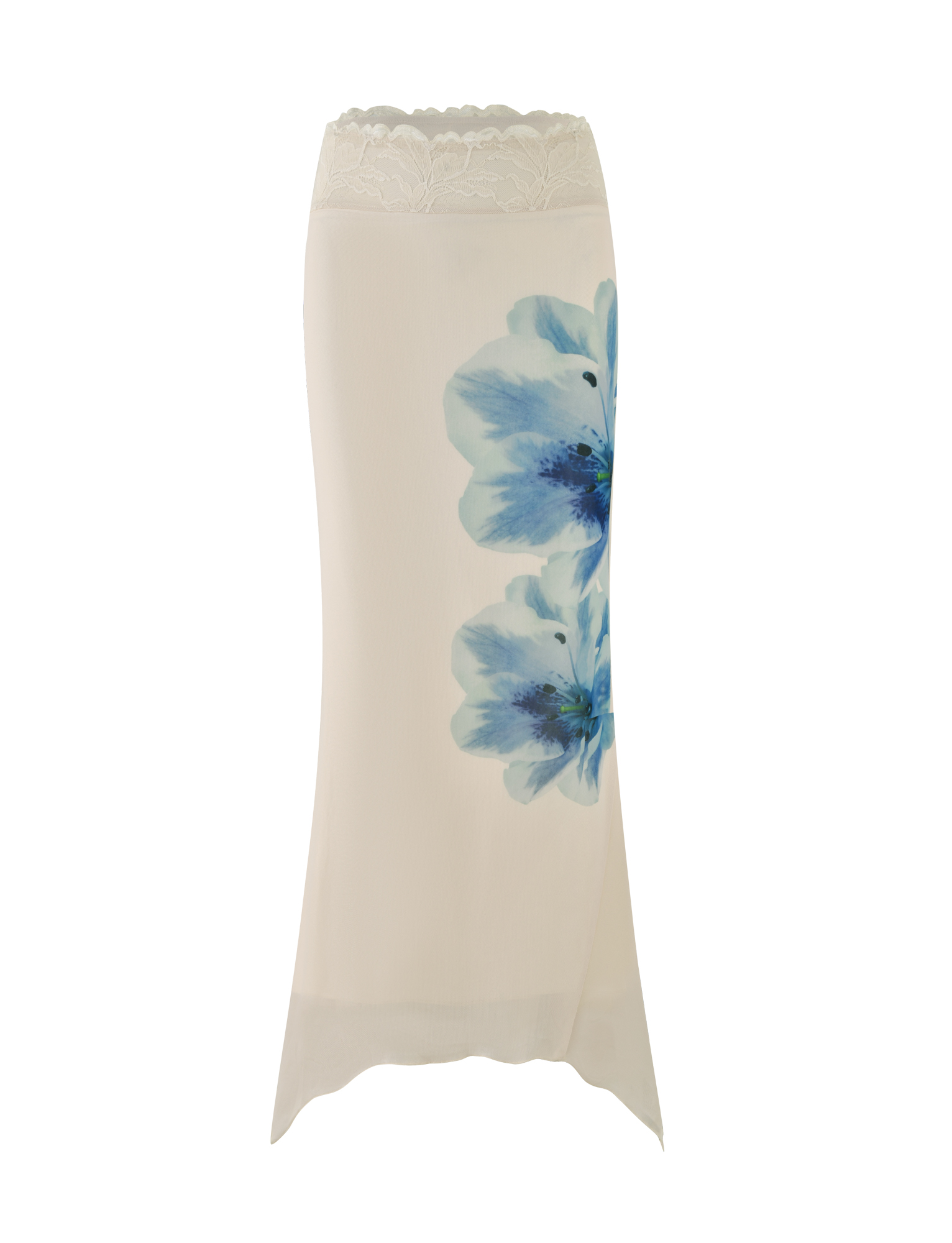 LILLIAN SKIRT - WHITE : CREAM: FLORAL - Image 8