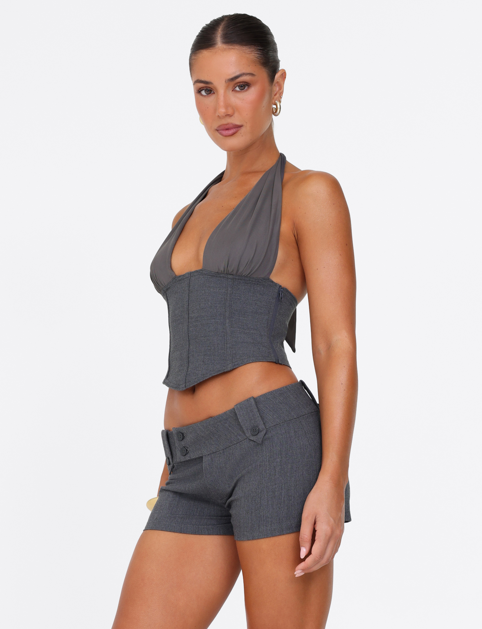 KITTIE SHORT - GREY - Image 2